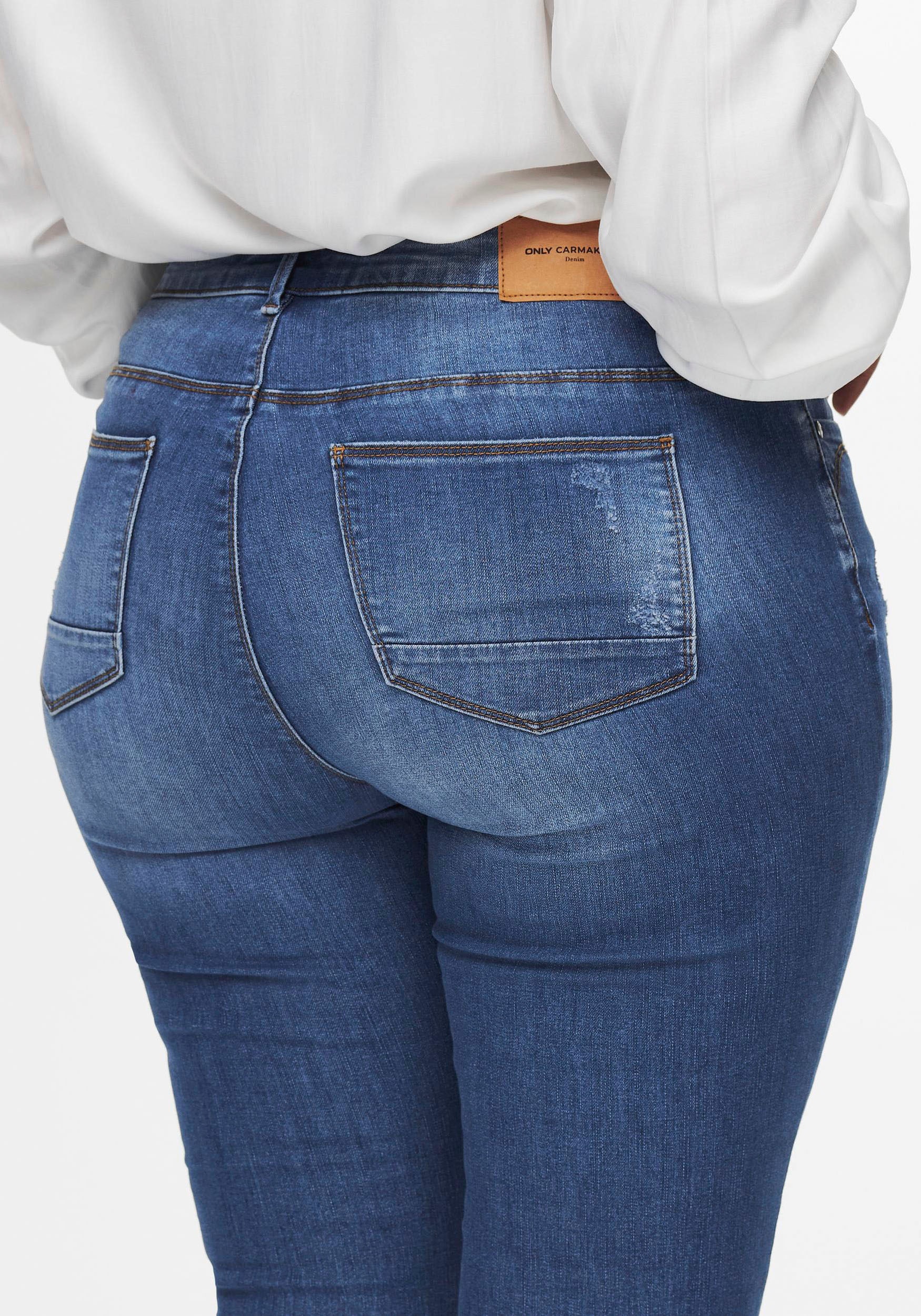 ONLY CARMAKOMA Skinny-fit-Jeans, mit Reißverschluss am Beinabschluss online  kaufen