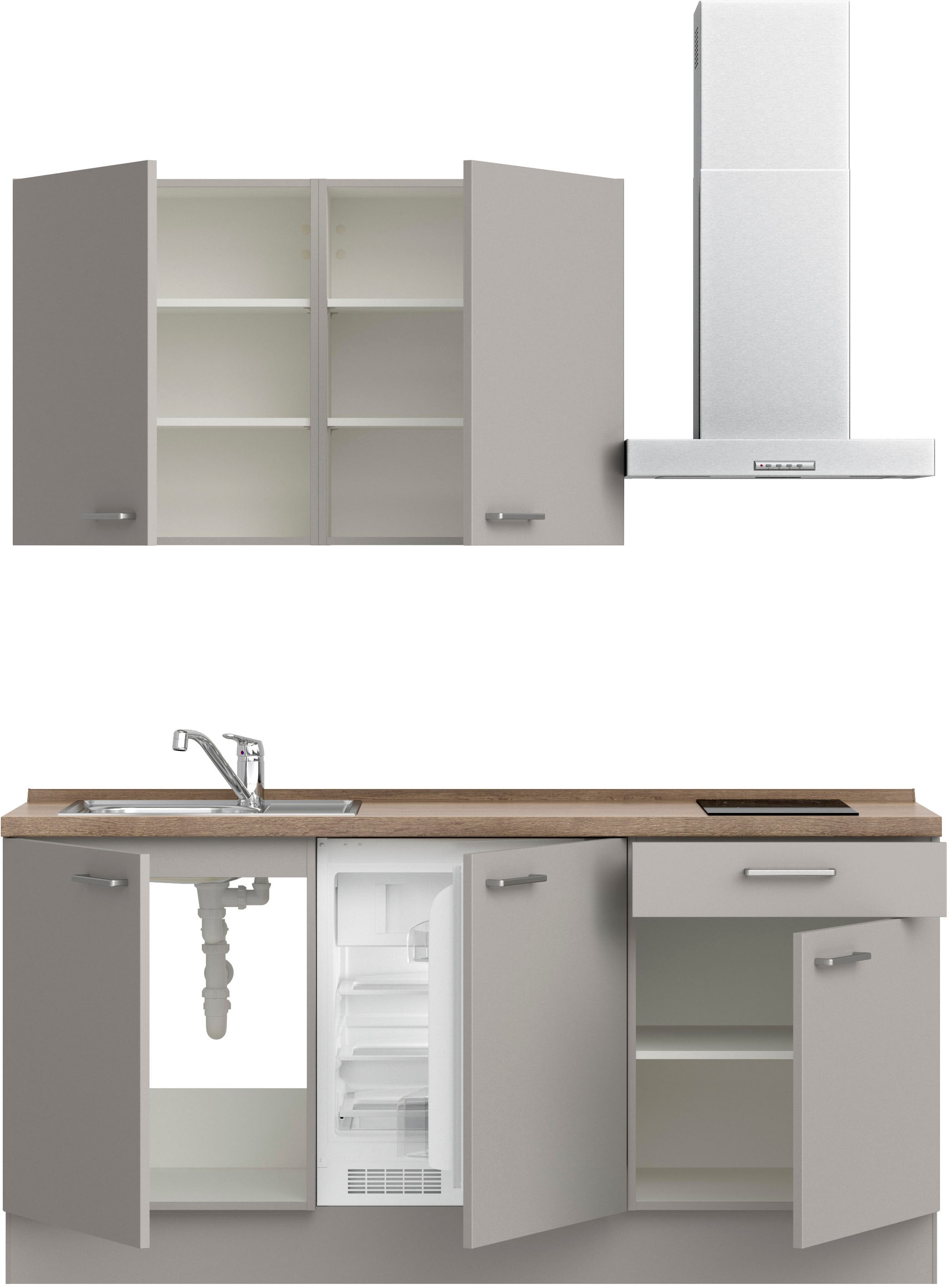 nobilia® Küchenzeile »"Touch I"«, vormontiert, Ausrichtung wählbar, Breite 180 cm, wahlw. mit E-Geräten