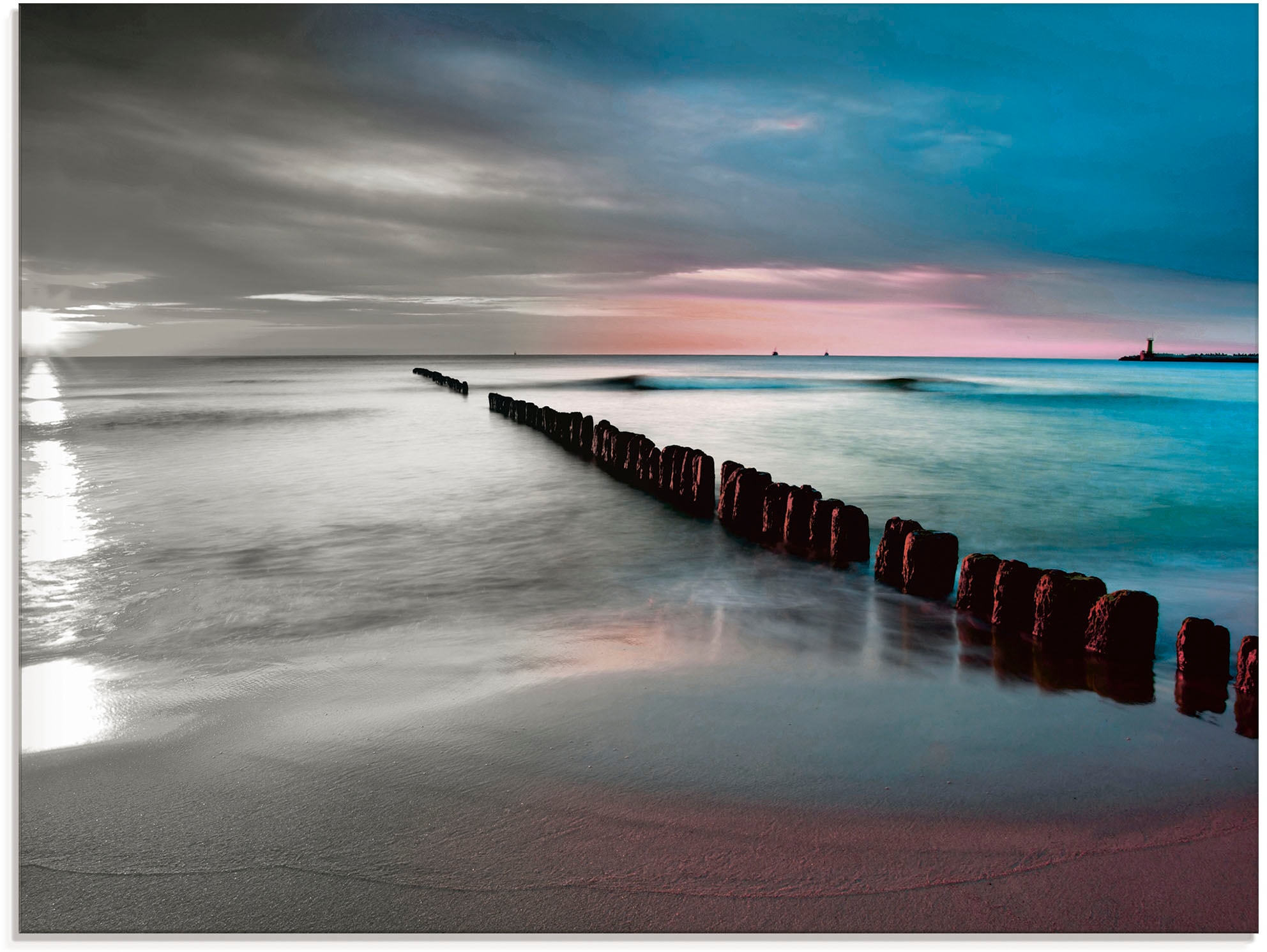 Artland Glasbild "Ostsee mit schönem Sonnenaufgang", Gewässer, (1 St.), in günstig online kaufen