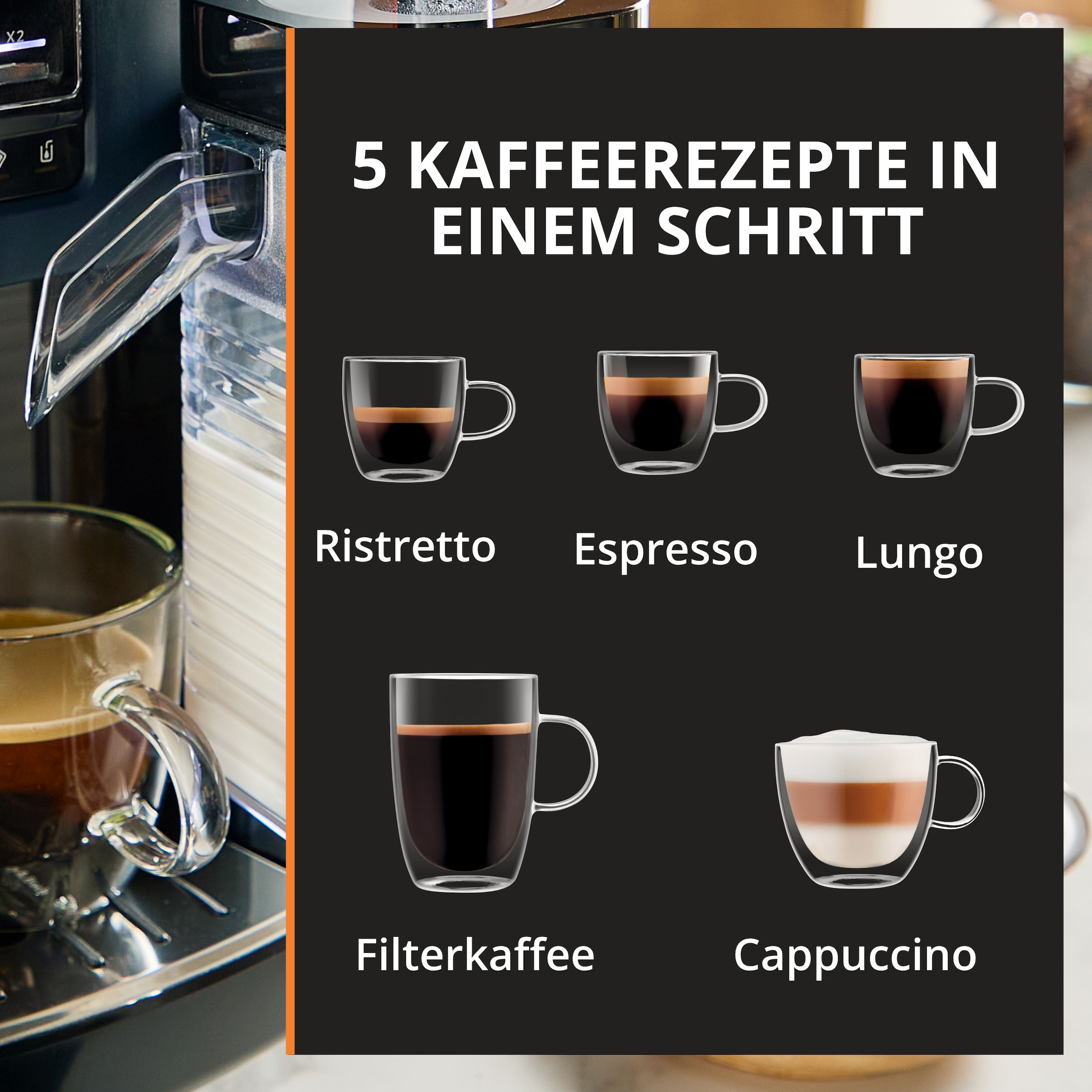 Krups Kaffeevollautomat »EA402H Serenity Milk« 5 Getränke, Milk Maestro-Technologie, automatische Reinigung, 2 Tassen