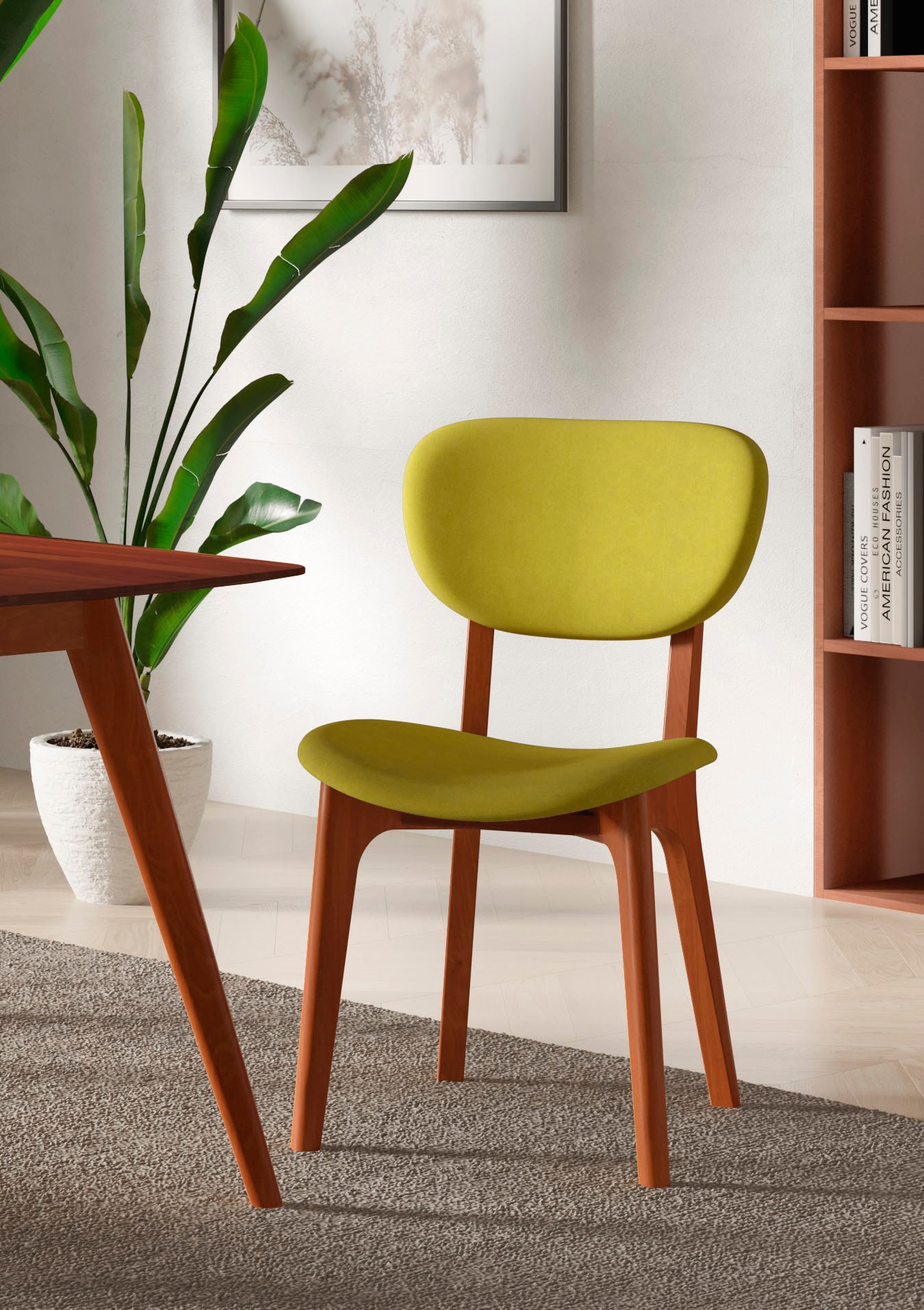 INOSIGN Stuhl »COZY Made in Italy« (Set) 2 Stk.Gestell in Buche, Kirsch- od günstig online kaufen