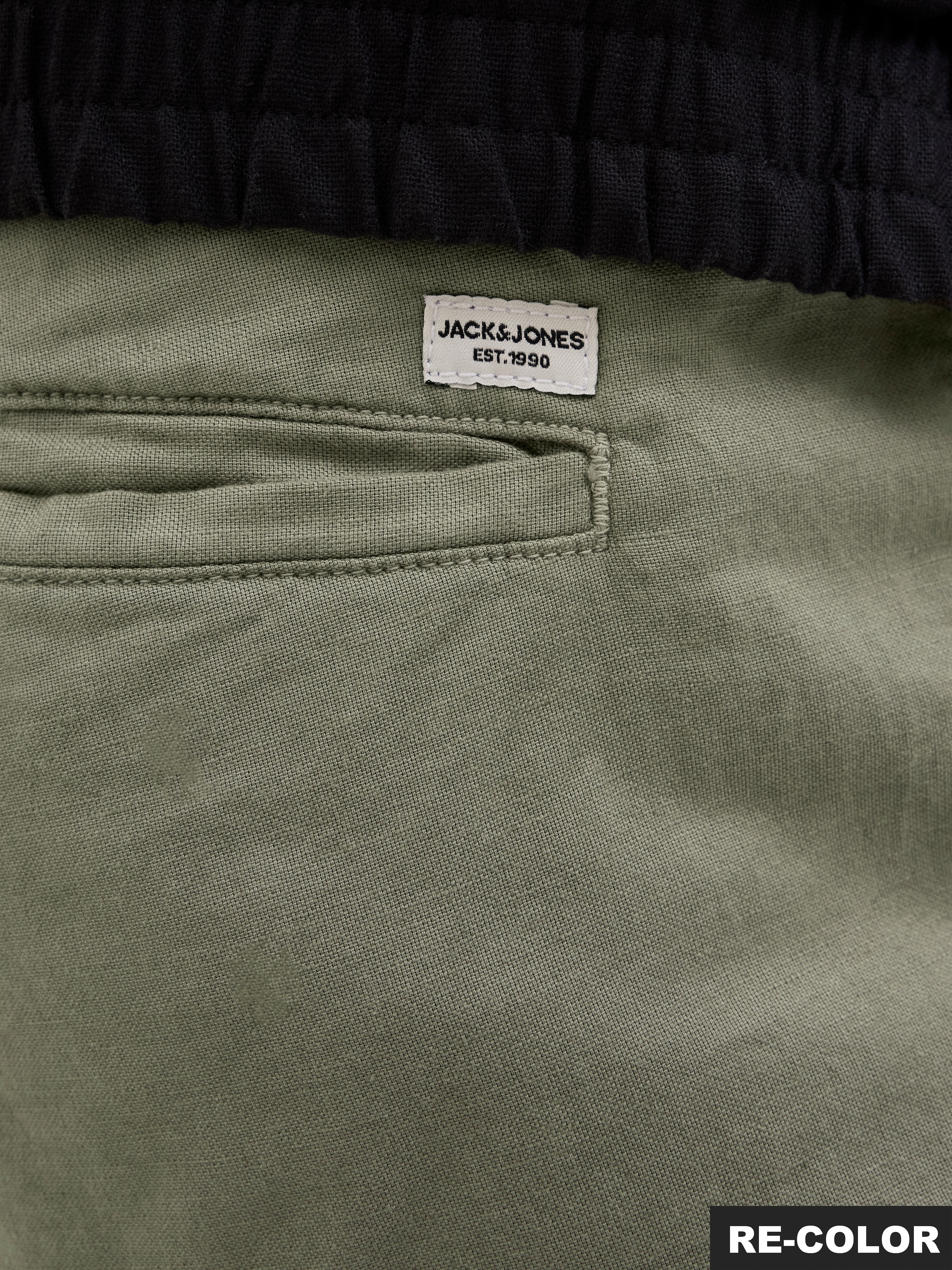 Jack & Jones Stoffhose »JPSTKANE HYBRID BONDI JOGGER SN«  Baumwolle mit Leinen, locker geschnitten