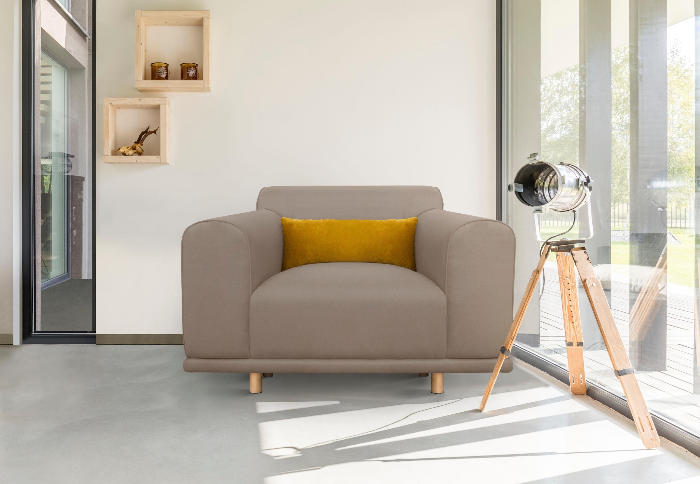 andas Loveseat »Maroon Sessel«, in skandinavischem Design, mit losem Kissen günstig online kaufen