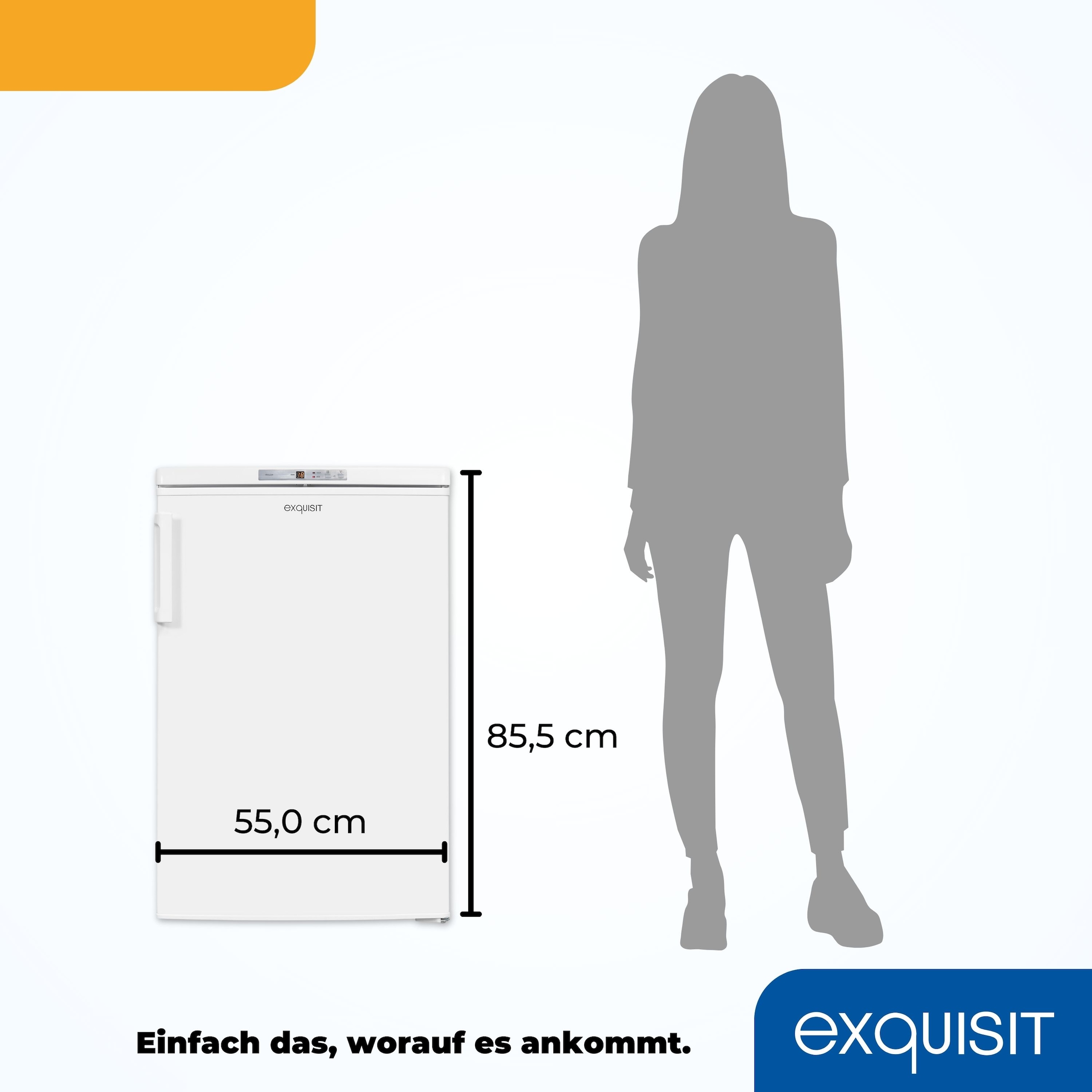 exquisit Gefrierschrank »GS80-HE-040E weiss«, 85,5 cm hoch, 55 cm breit, 91 L Volumen, 4 Sterne Gefrieren