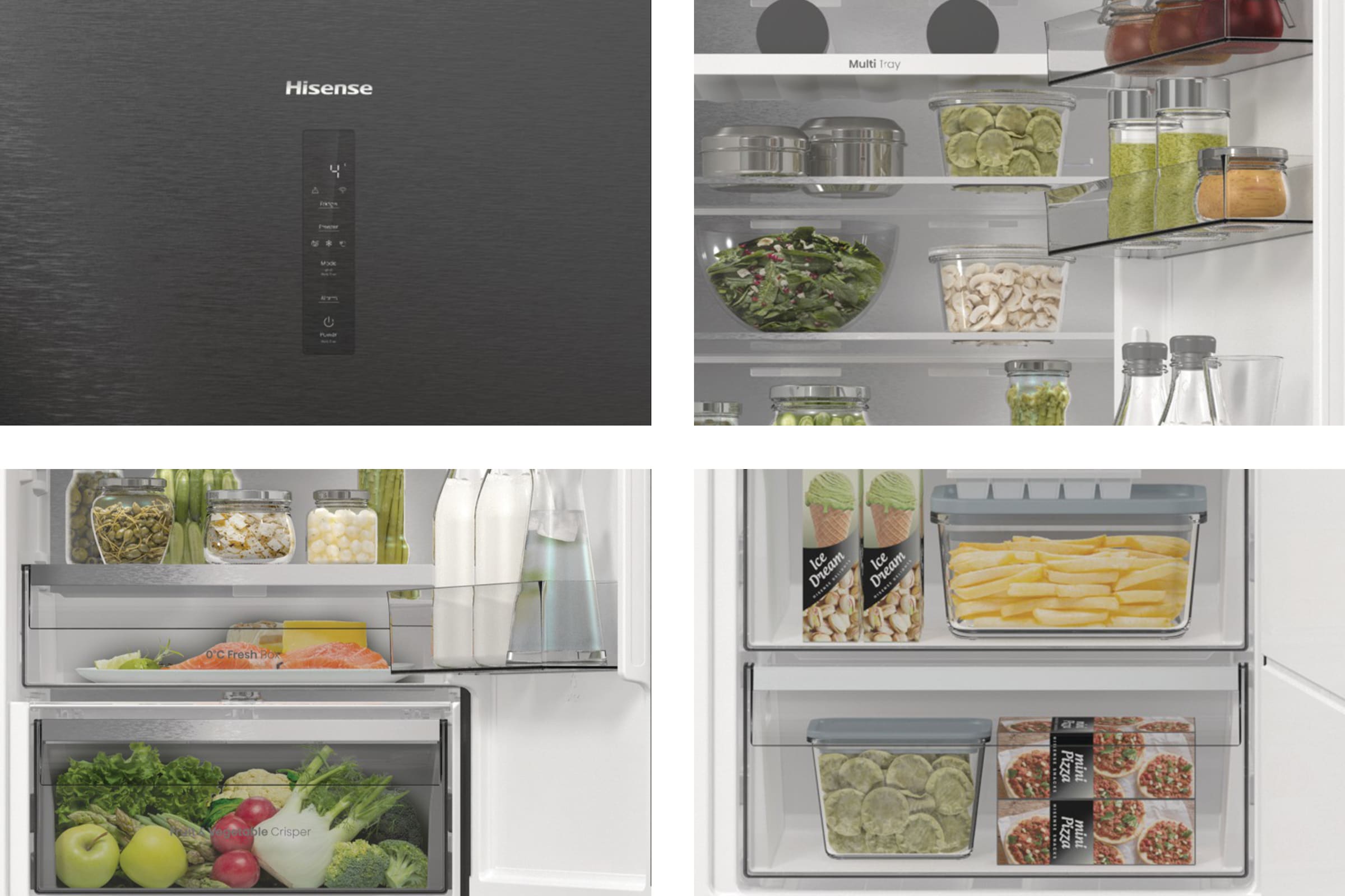 Hisense Kühl-/Gefrierkombination »RB5P410SAFA« 203 cm hoch 59,5 cm breit BigVolumen Modell mit insgesamt 413 Liter