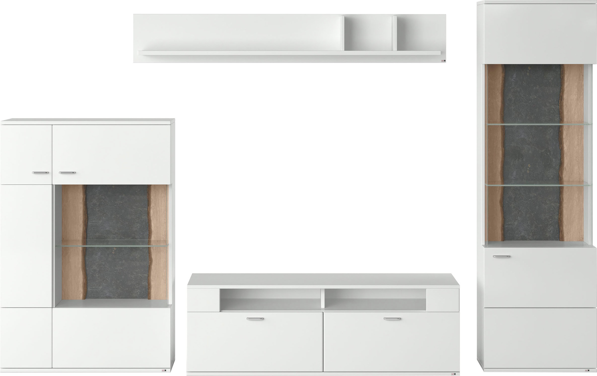 set one by Musterring Wohnwand »TACOMA« Set, 4 Stk. tlg. Typ 52, mit Wandbo günstig online kaufen