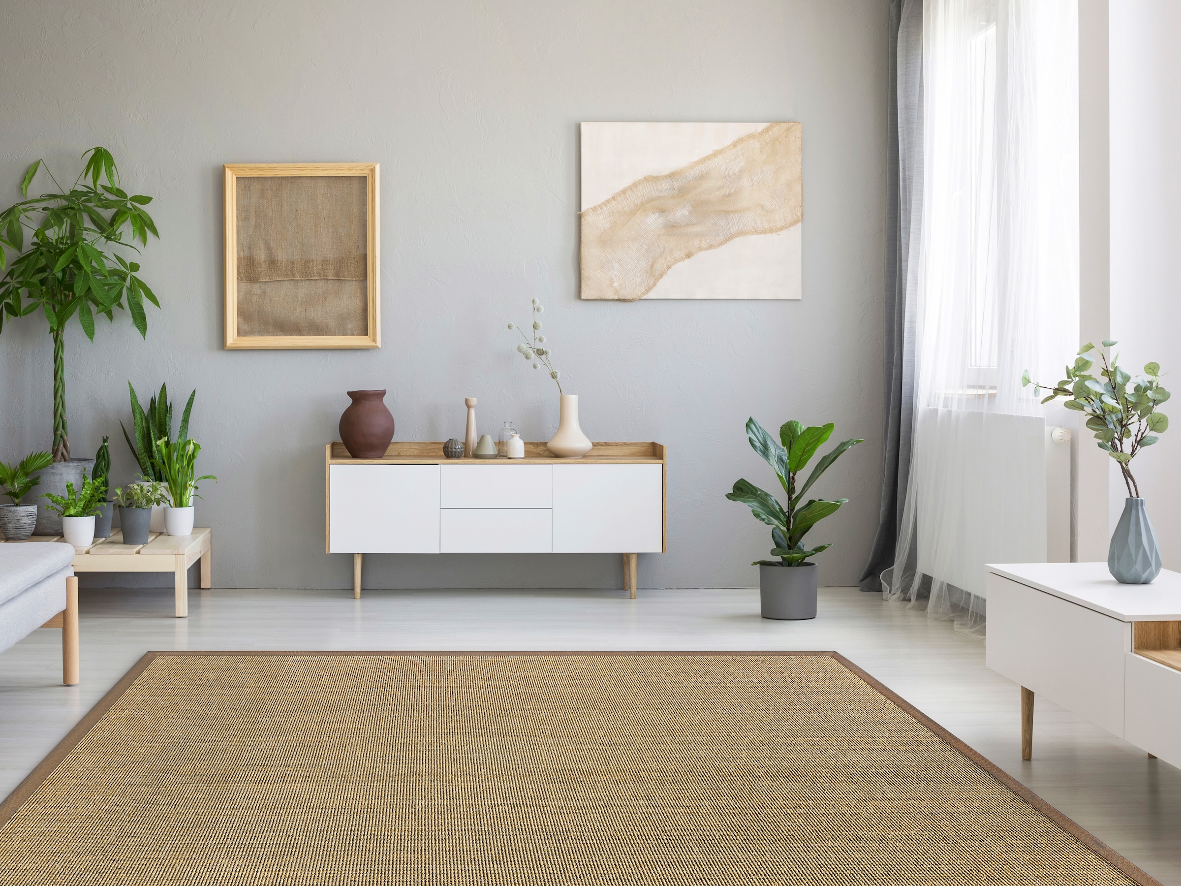 Dekowe Sisalteppich »Mara S2 mit Bordüre Spezial« rechteckig 5 mm Höhe 100% Sisal, auch als Läufer, Wohnzimmer