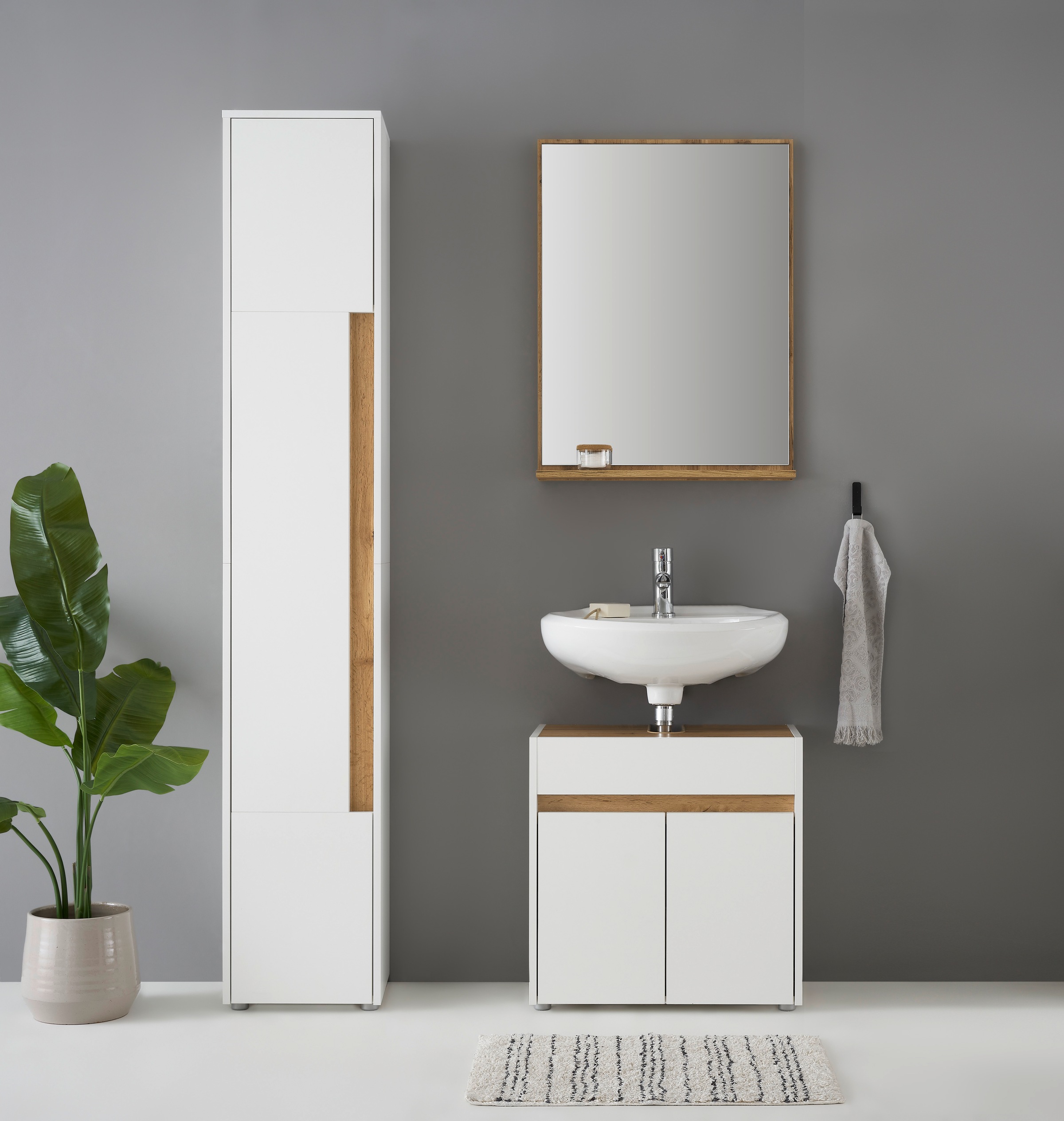 INOSIGN Badmöbel-Set »CITY/ GIRON, Bad im zeitlosen Design, 3-teiliges Bade günstig online kaufen