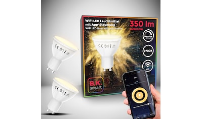 B.K.Licht LED-Leuchtmittel, GU10, 2 St., Warmweiß, Smart Home LED-Lampe RGB WiFi... kaufen