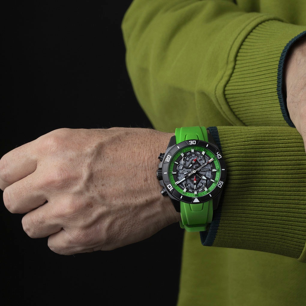 Lotus Chronograph »Vortex«, Quarzuhr, Armbanduhr, Herrenuhr, Tag, Stoppfunktion, Kautschukarmband