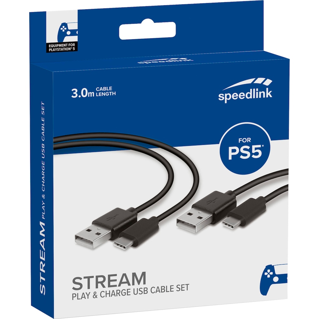 Speedlink Spielkonsolenzubehörkabel »STREAM Play & Charge USB-C Kabel«, 300,00 cm