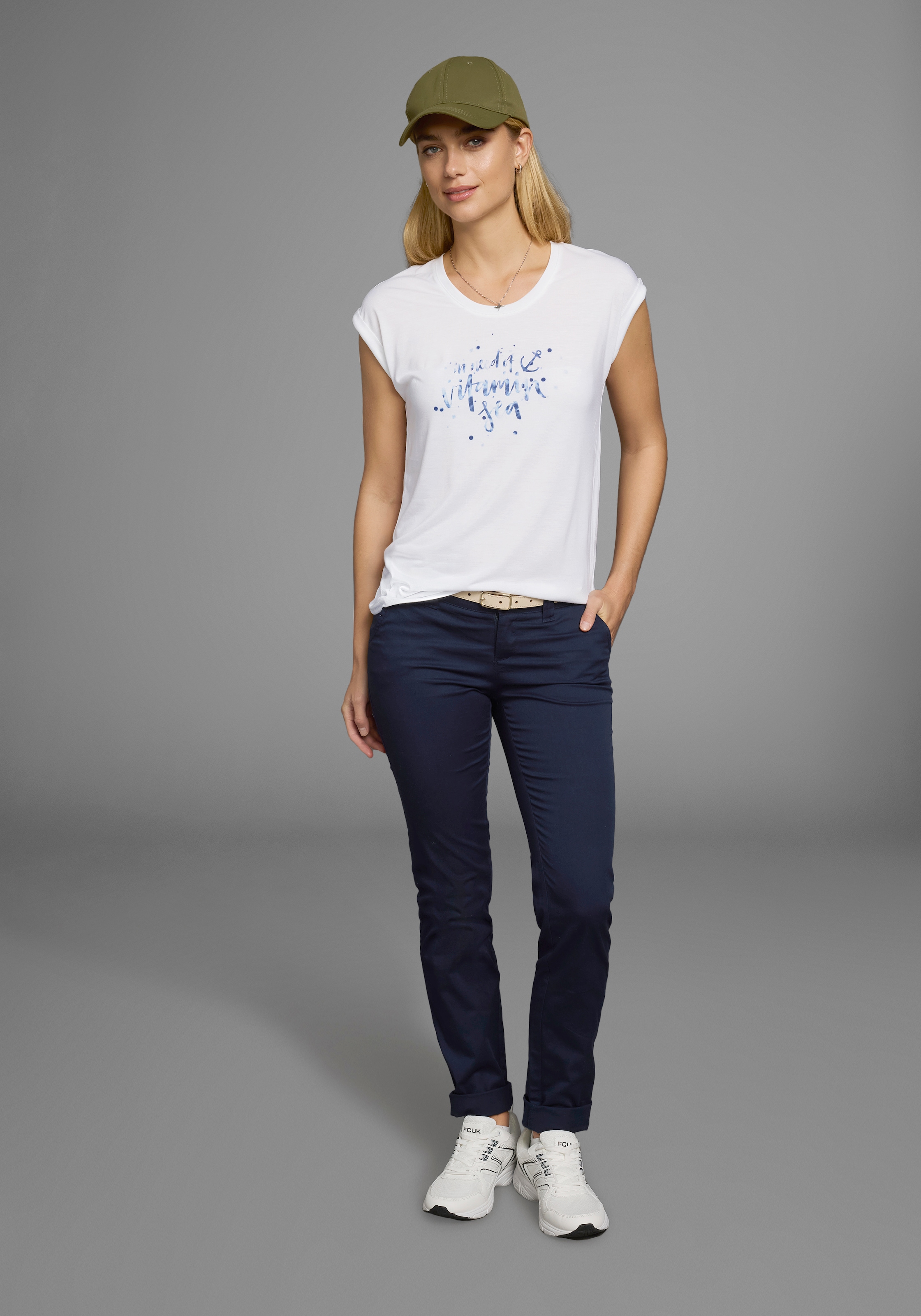 Ocean Sportswear T-Shirt Packung, 2er-Pack, 2 Stk. tlg. Kurzarm mit Aufschlag,  lässiger Schnitt,  mit Logodruck