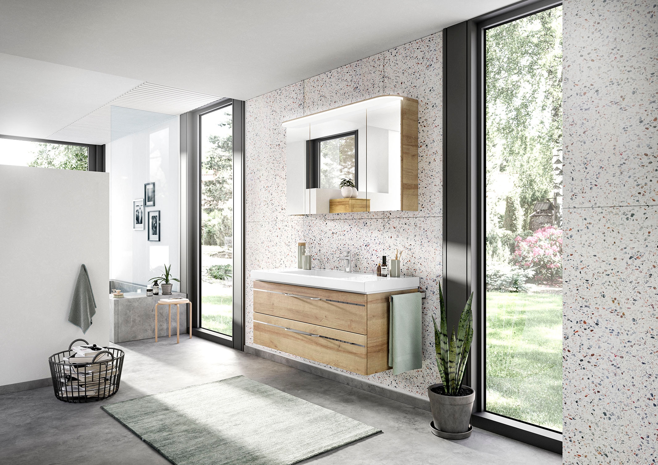 Saphir Waschtisch "Serie Balto Mineralmarmor-Waschtisch mit Unterschrank, 1 günstig online kaufen