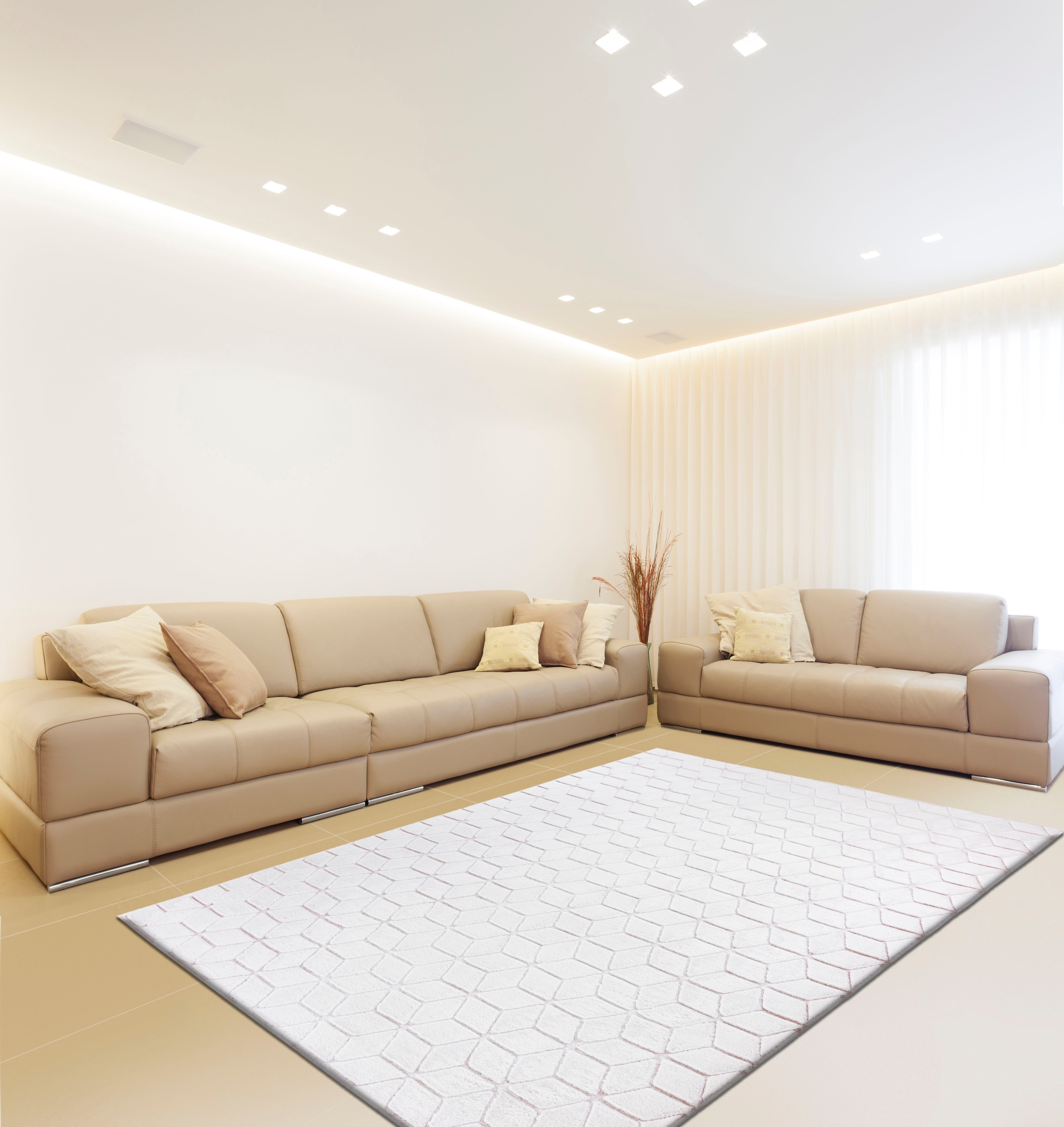 calo-deluxe Teppich »Jardan-1000«, rechteckig, 20 mm Höhe, besonders weich durch Microfaser, Wohnzimmer