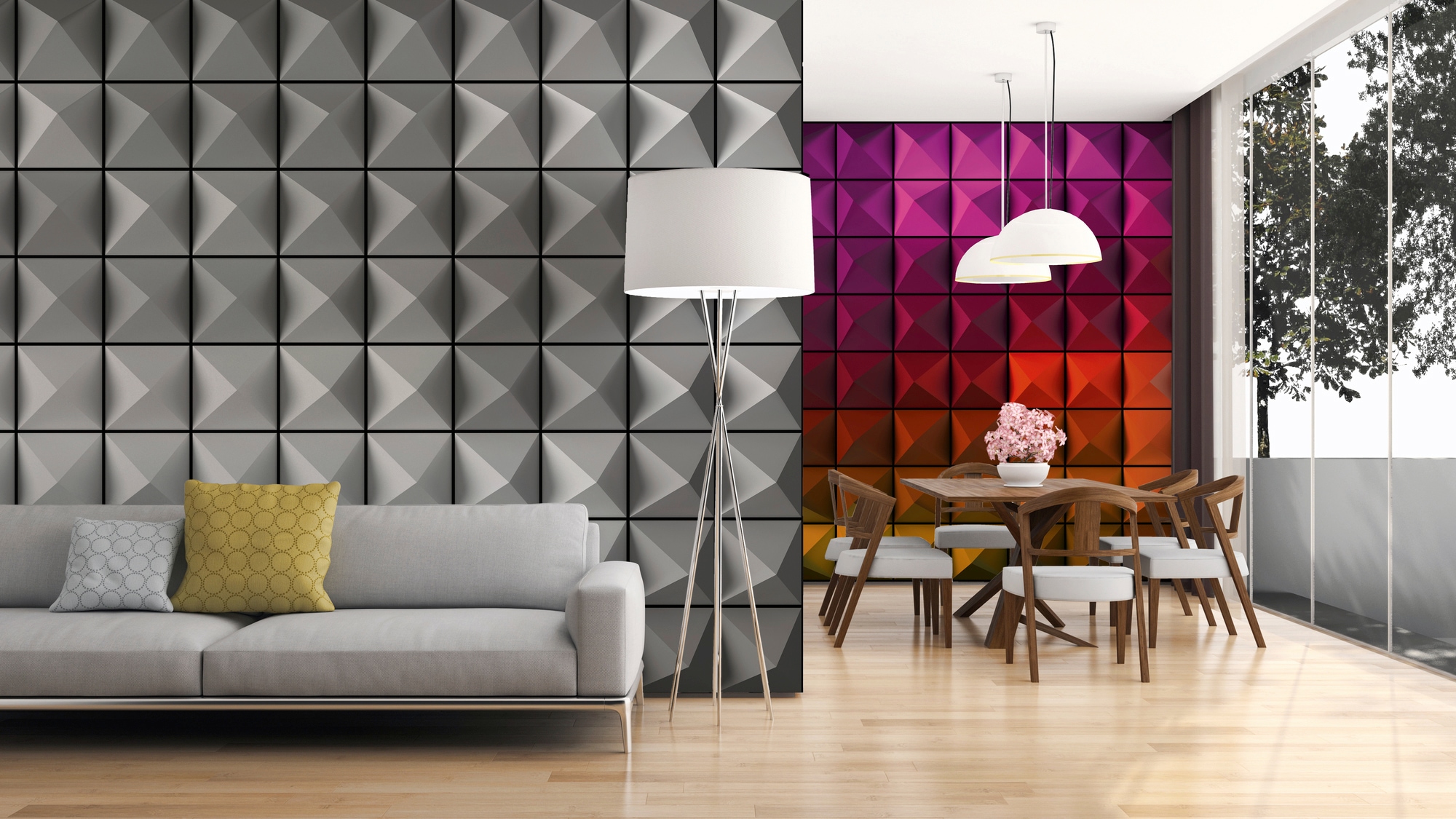 Architects Paper Fototapete »3D Blocks«, Vlies, Wand, Schräge