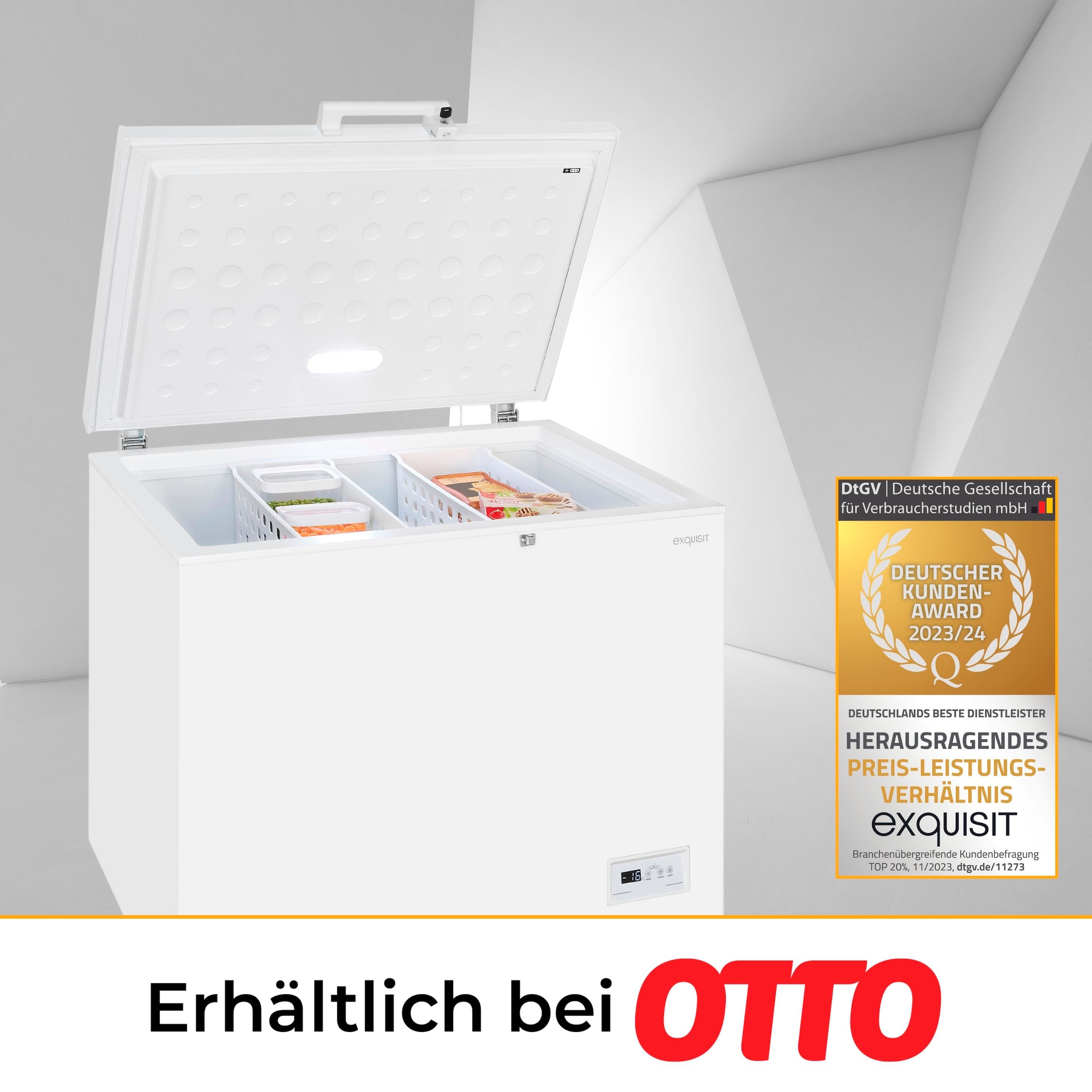 exquisit Gefriertruhe »GT265-HE-040D« 84,5 cm hoch 96 cm breit