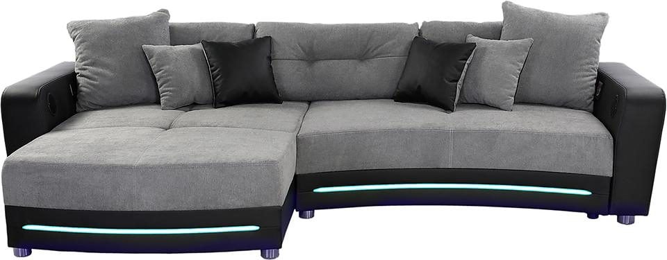 Jockenhöfer Gruppe Ecksofa Laredo, inklusive RGB-LED-Beleuchtung und Bluetooth-Soundsystem