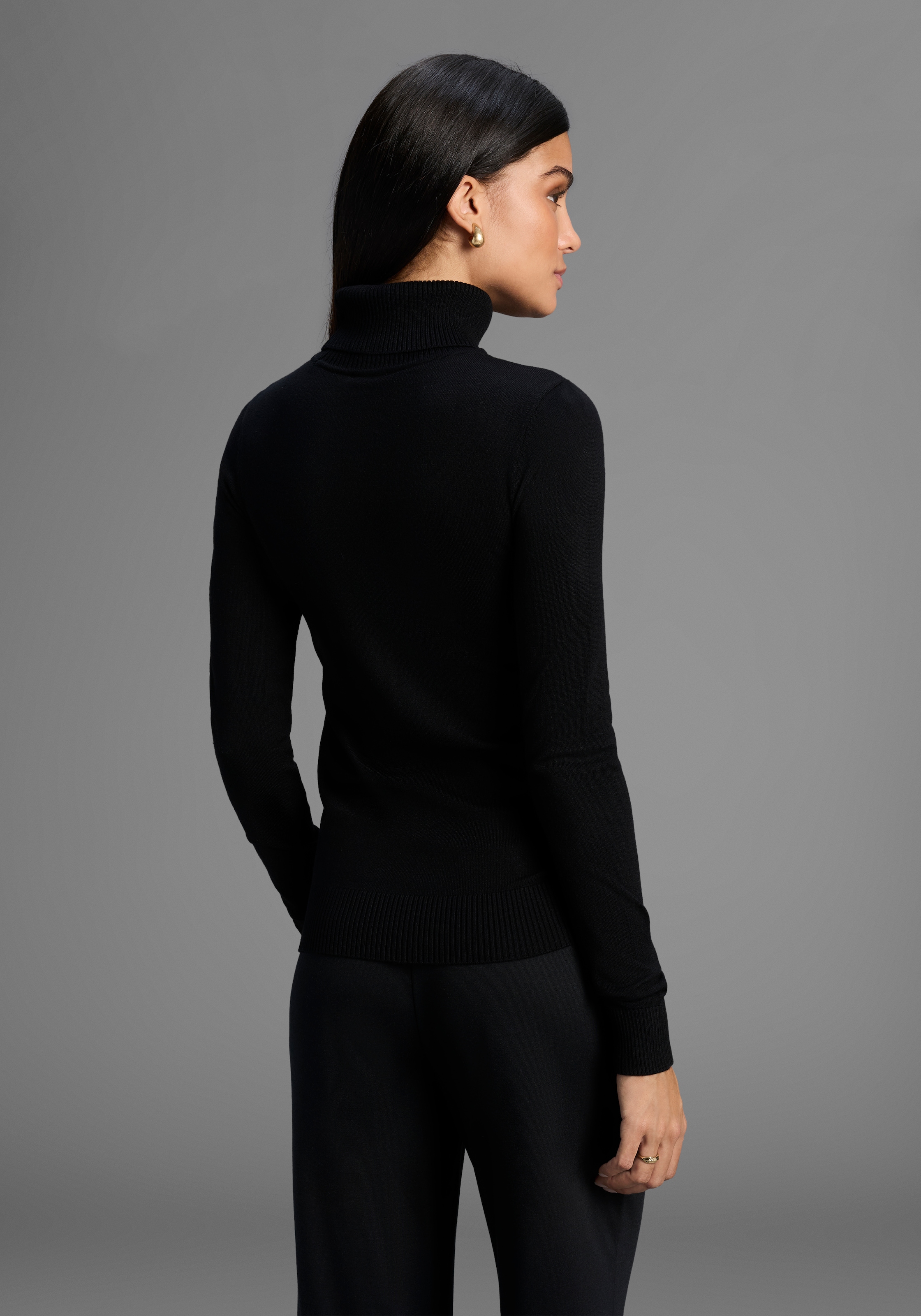Bruno Banani Stehkragenpullover, in grafischem Strickmuster - NEUE KOLLEKTION