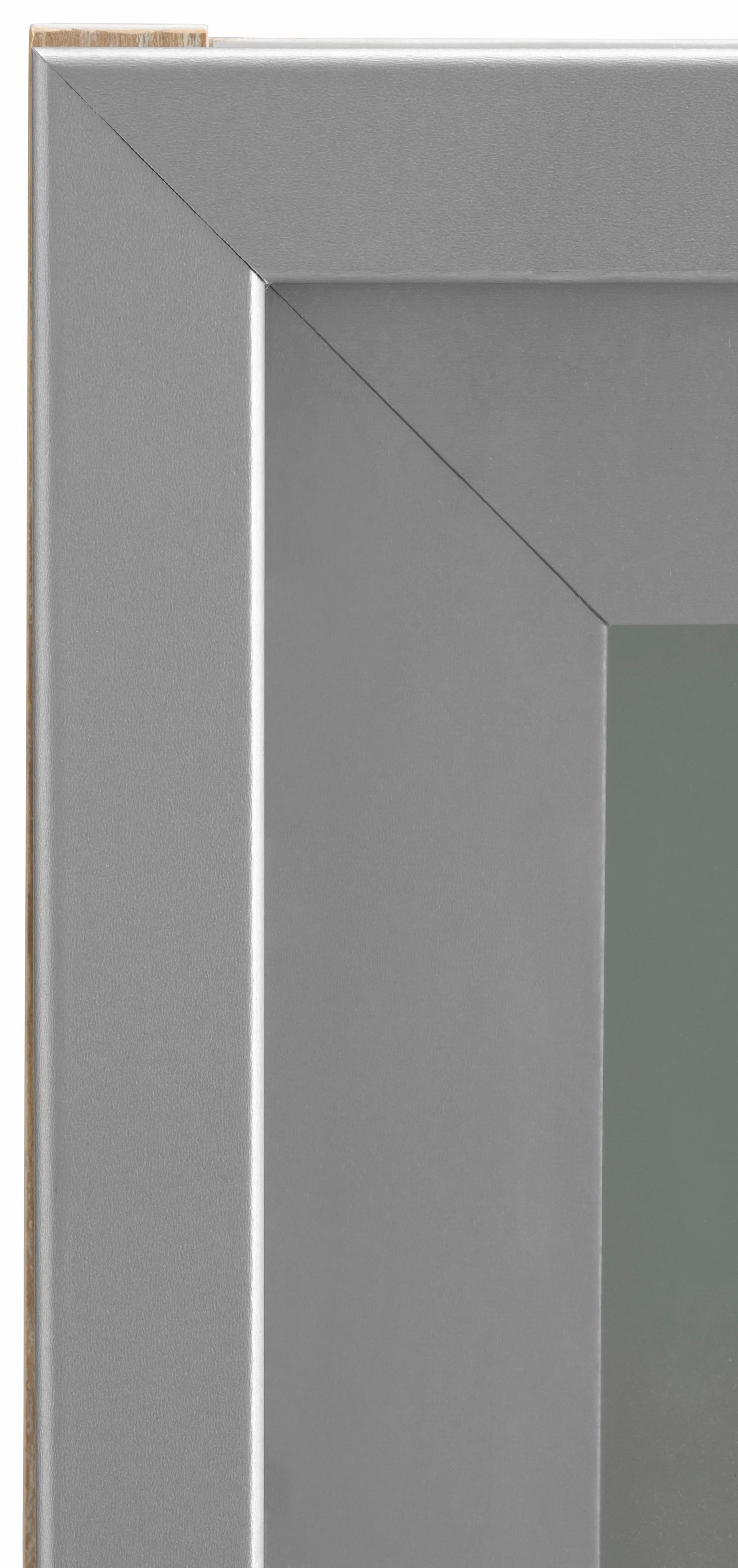 OPTIFIT Glashängeschrank, mit Glasrahmentür in Alu-Optik, Breite 50 cm