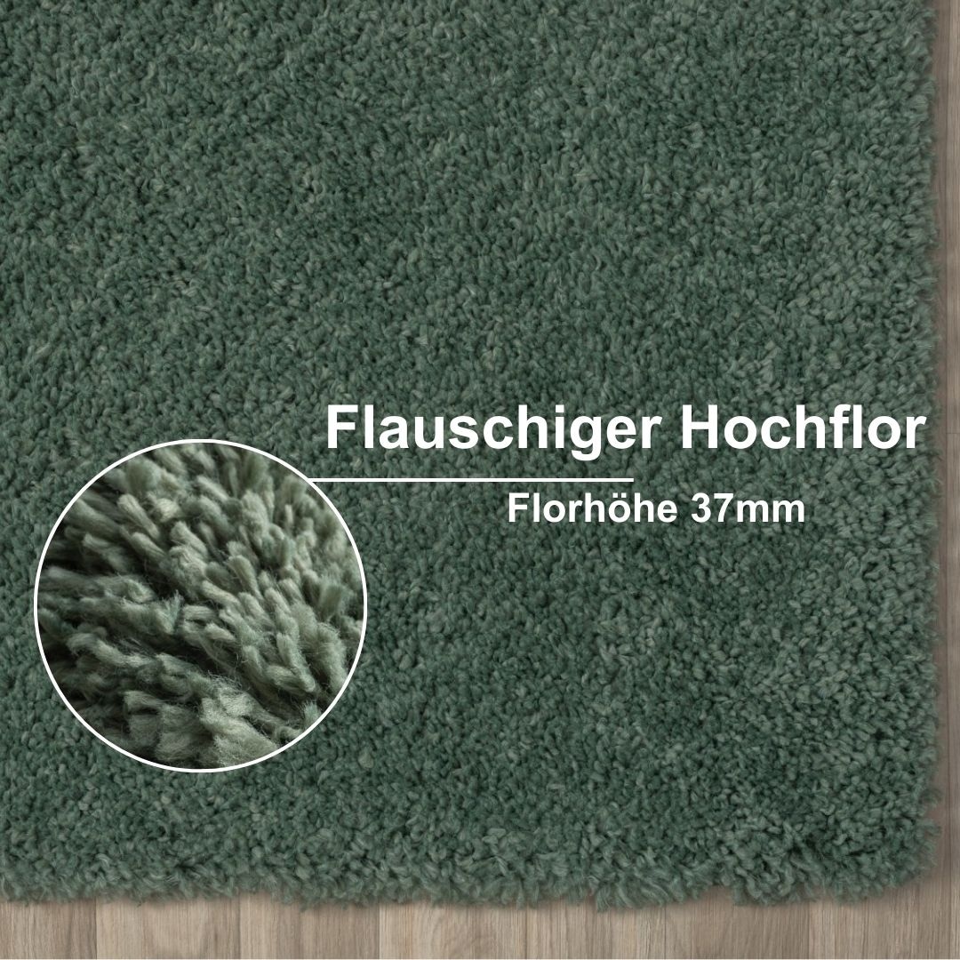 5. Bild von Myflair Möbel & Accessoires Hochflor-Teppich »My Shaggy«, rechteckig, Shaggy, Uni-Farben, leicht glänzend, Microfaser, extra flauschig