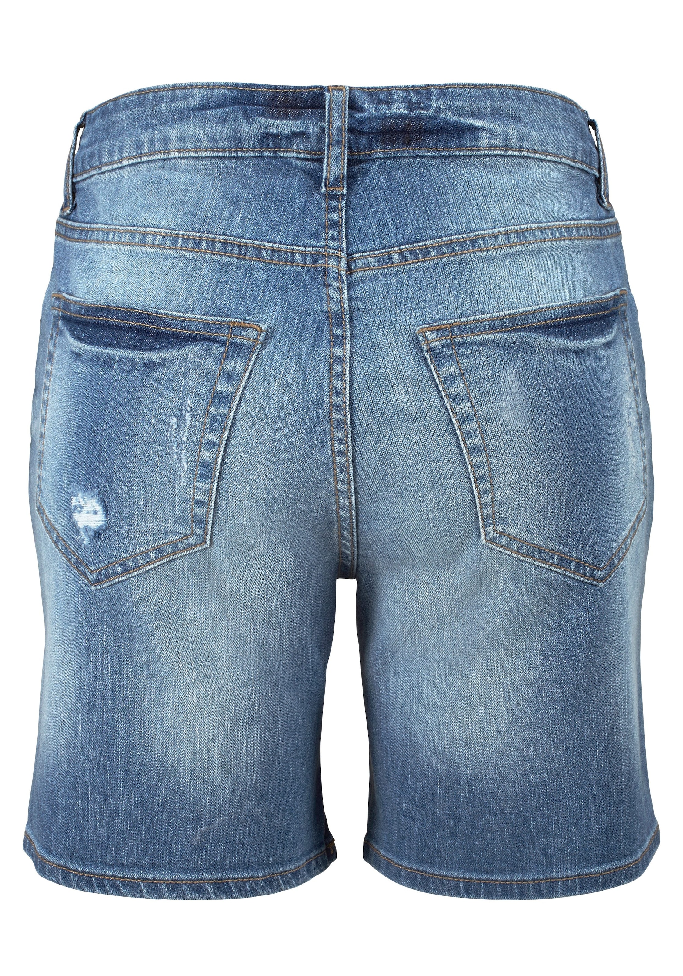 Buffalo Jeansbermudas, mit Destroyed-Effekten, Shorts zum Krempeln, kurze Hose