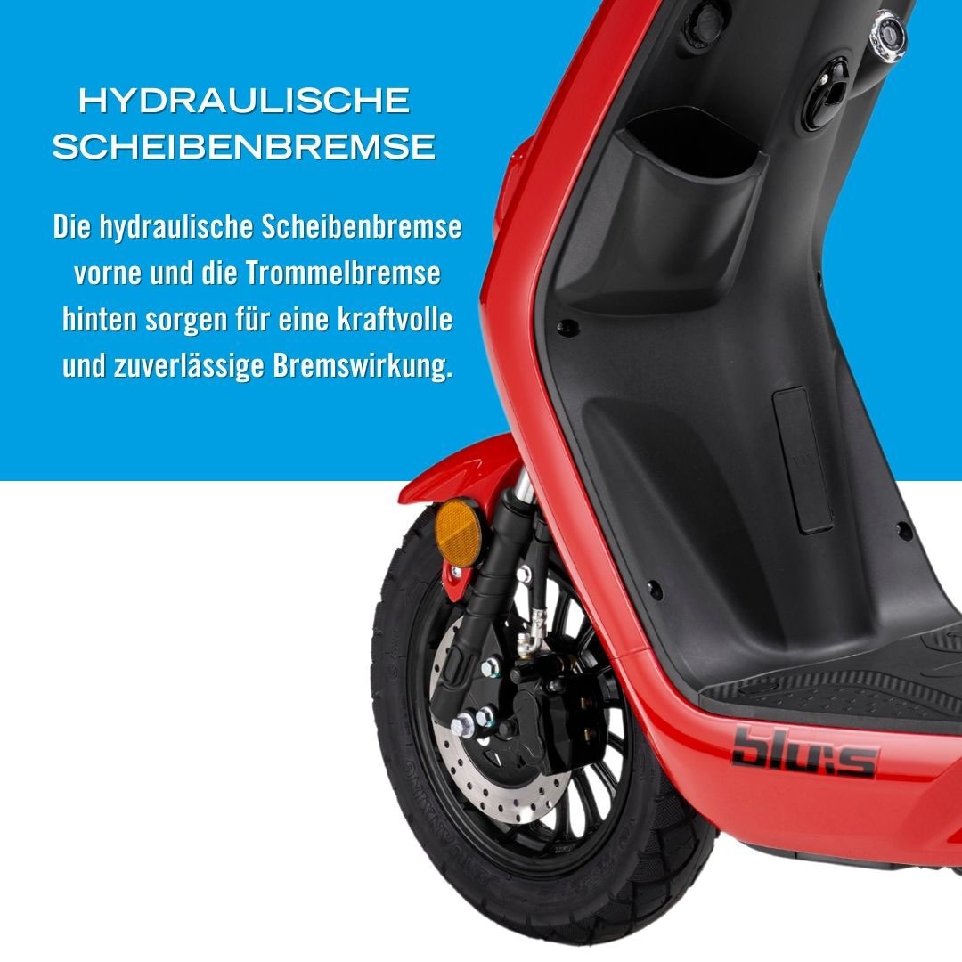 Blu:s E-Mofaroller »XT2000«, bis zu 59 km Reichweite, mit Straßenzul., 2 Sitzplätze, für Erwachsene