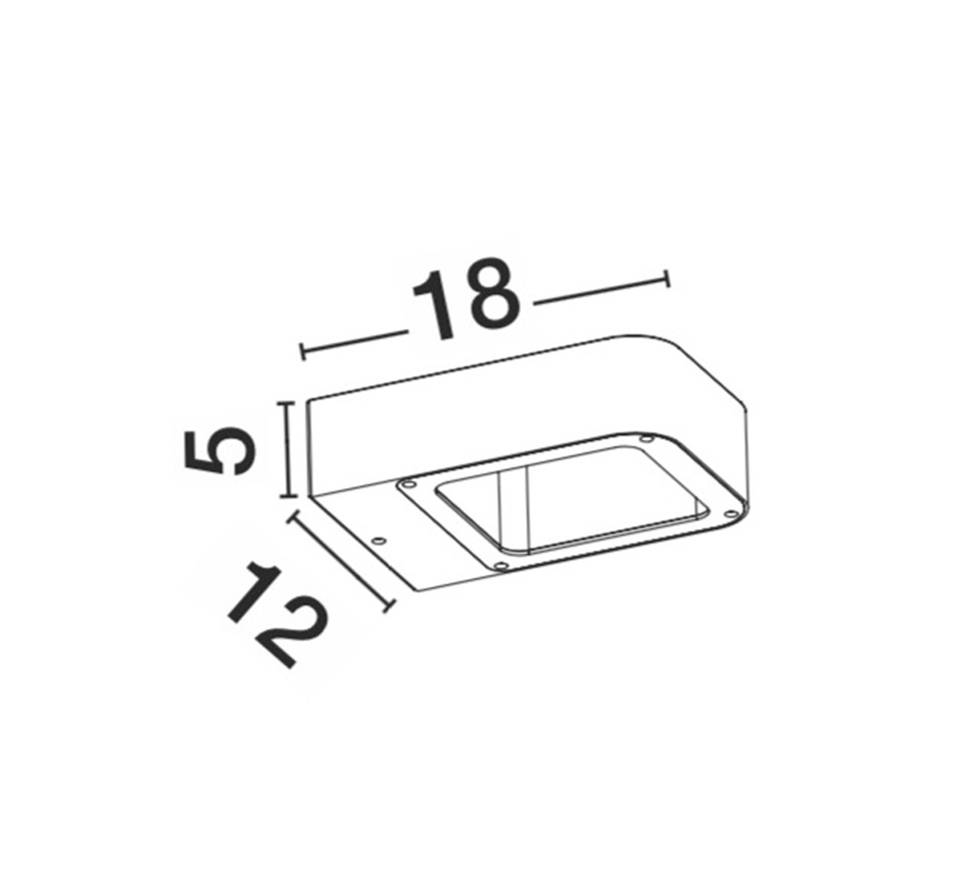 Nova Luce Außen-Wandleuchte »ACQUA« LED-Modul 1 Stk. Warmweiß