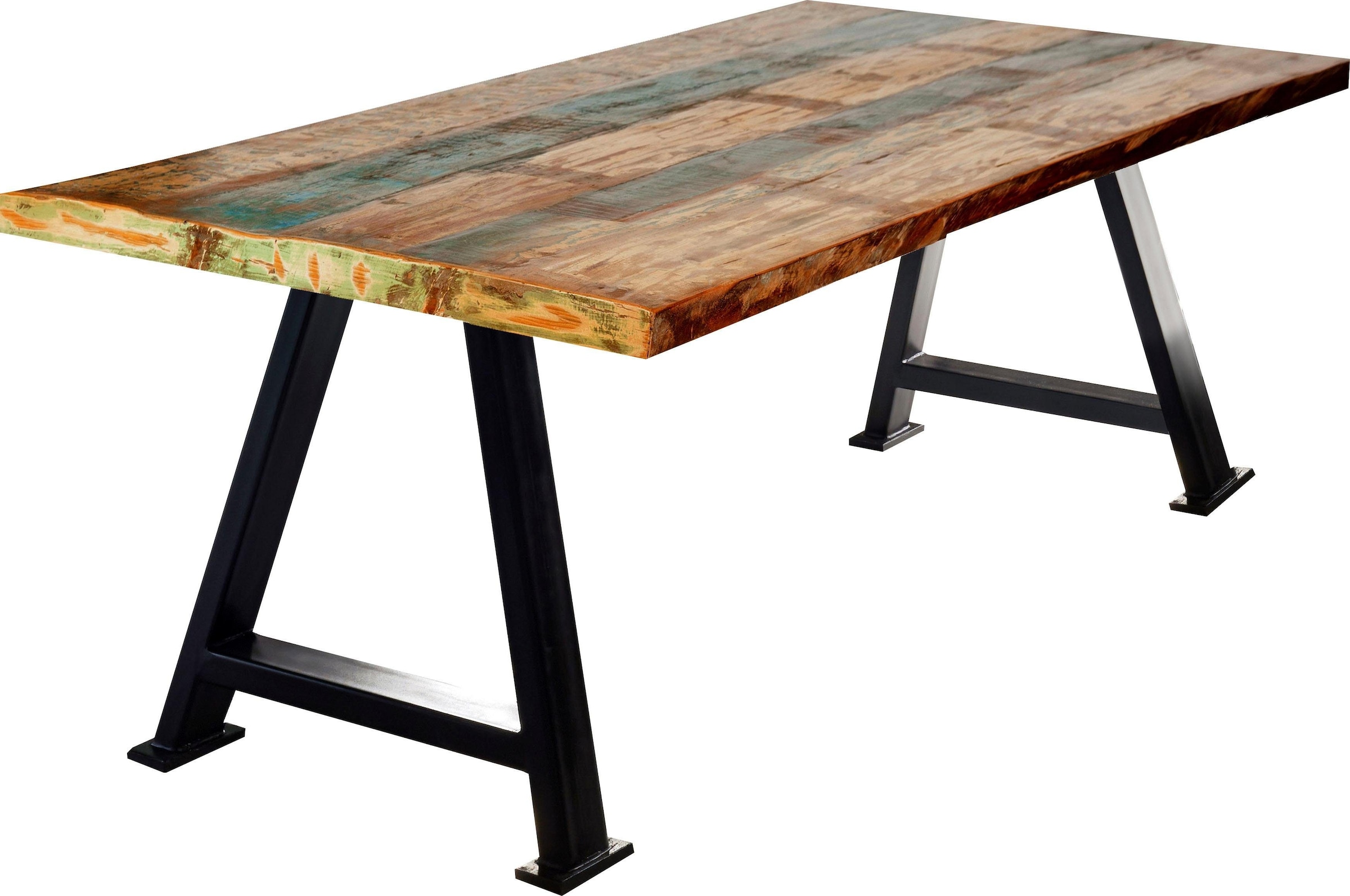 2. Bild von SIT Esstisch »Tops&Tables«, mit Platte aus recyceltem Altholz mit Farbresten, Shabby Chic, Vintage