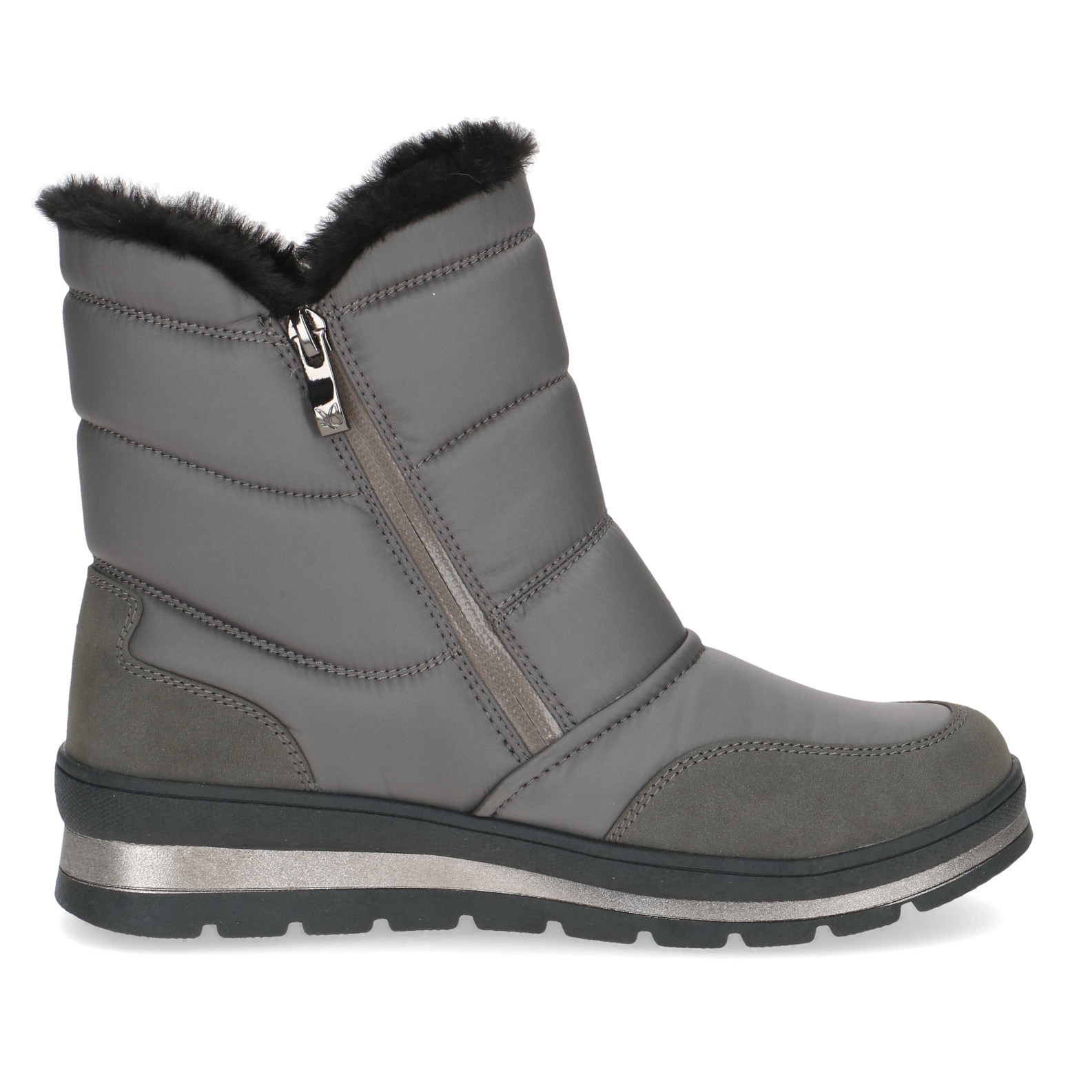 Caprice Snowboots  , Keilabsatz, Outdoorboots, Kurzstiefel mit Fellimitat am Schaftrand
