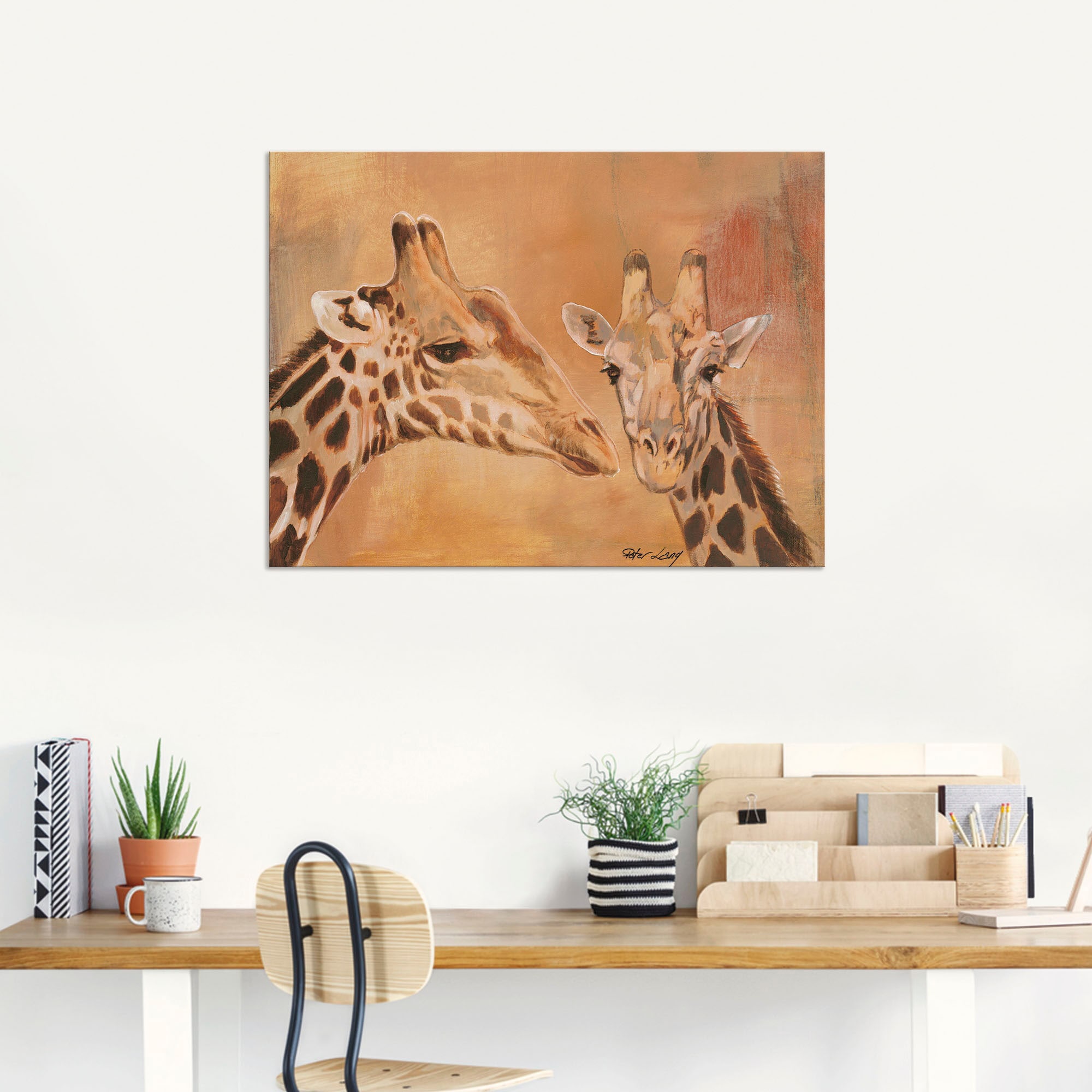 Artland Wandbild »Giraffen«, Wildtiere, (1 St.), als Alubild, Outdoorbild, günstig online kaufen