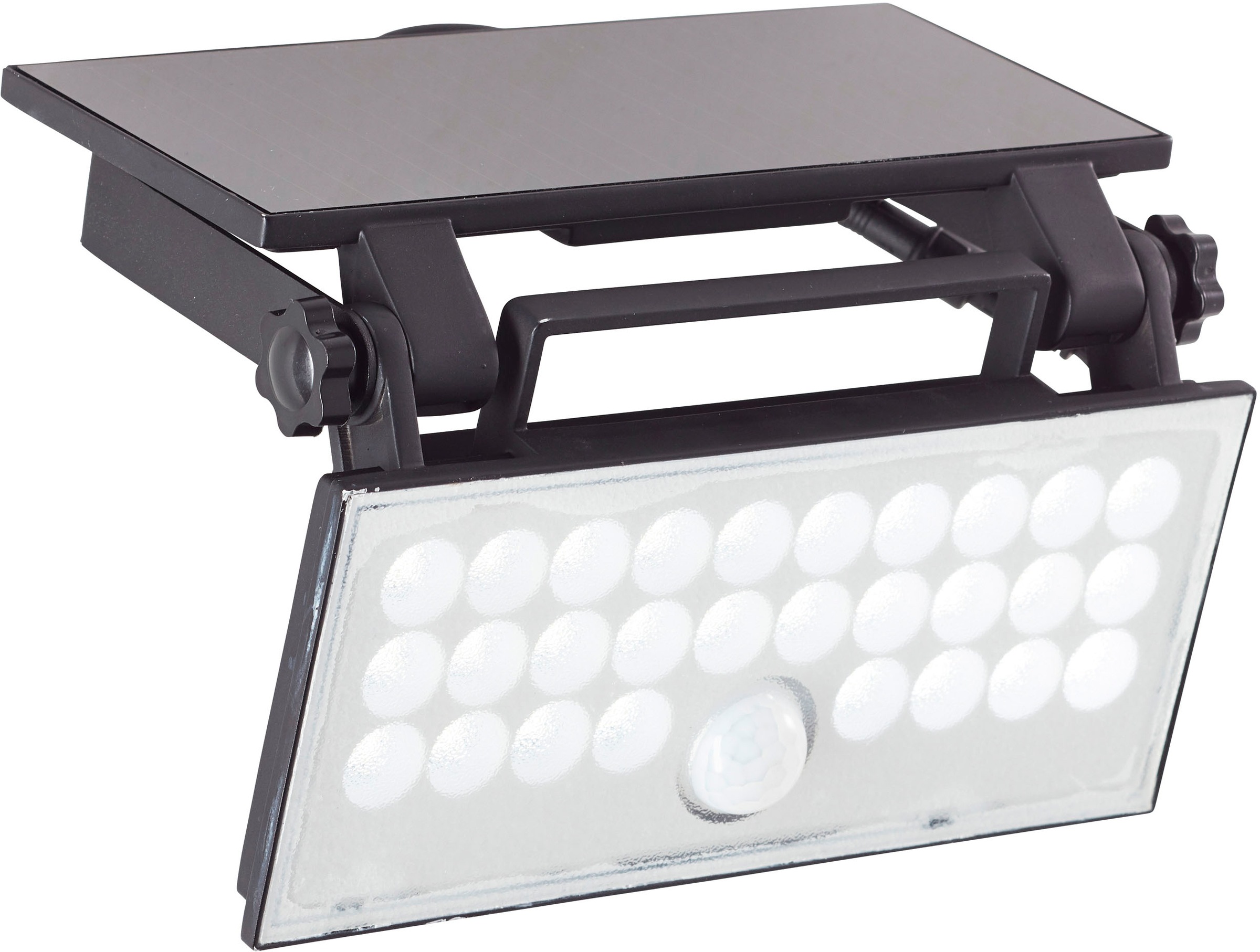 Brilliant LED Außen-Wandleuchte »Luton«, Solar, 19 cm, 1000 lm, 4100 K, schwenkbar, schwarz
