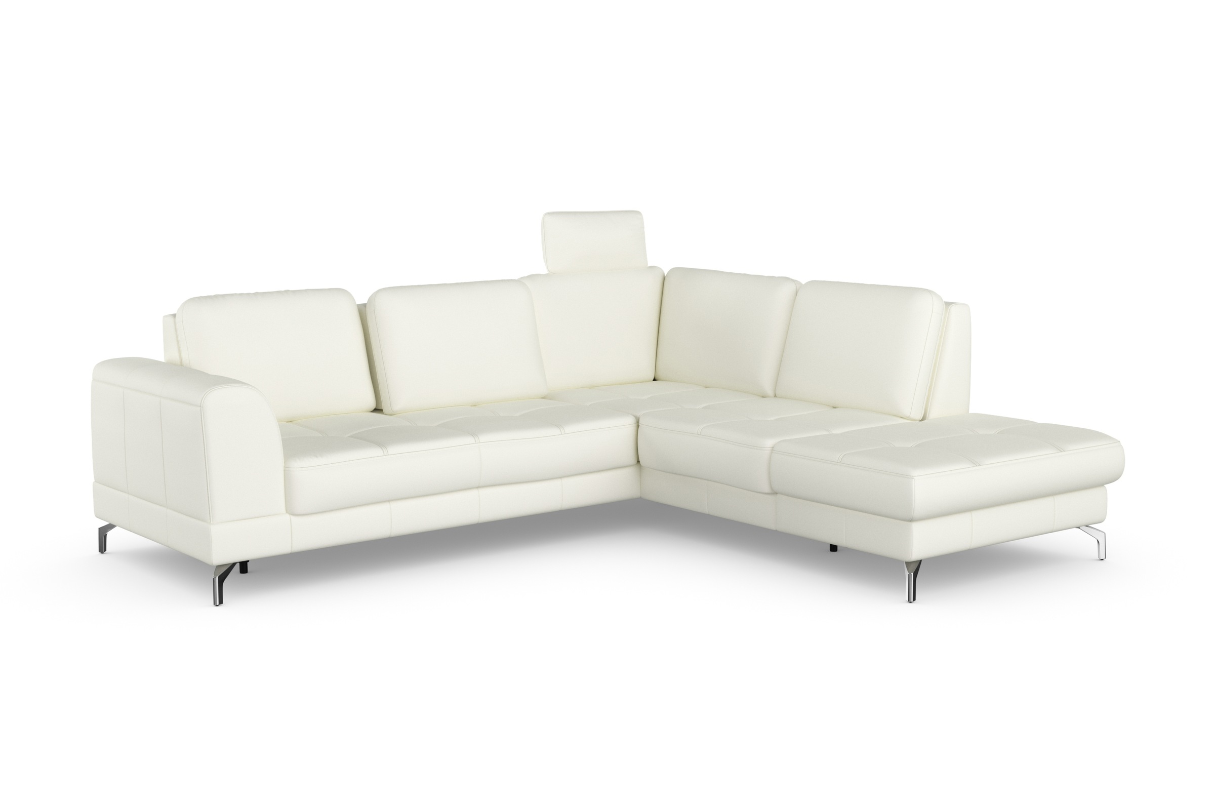 sit&more Ecksofa »Bendigo L-Form«, inklusive Sitztiefenverstellung, Bodenfreiheit 12 cm, in 2 Fußfarben