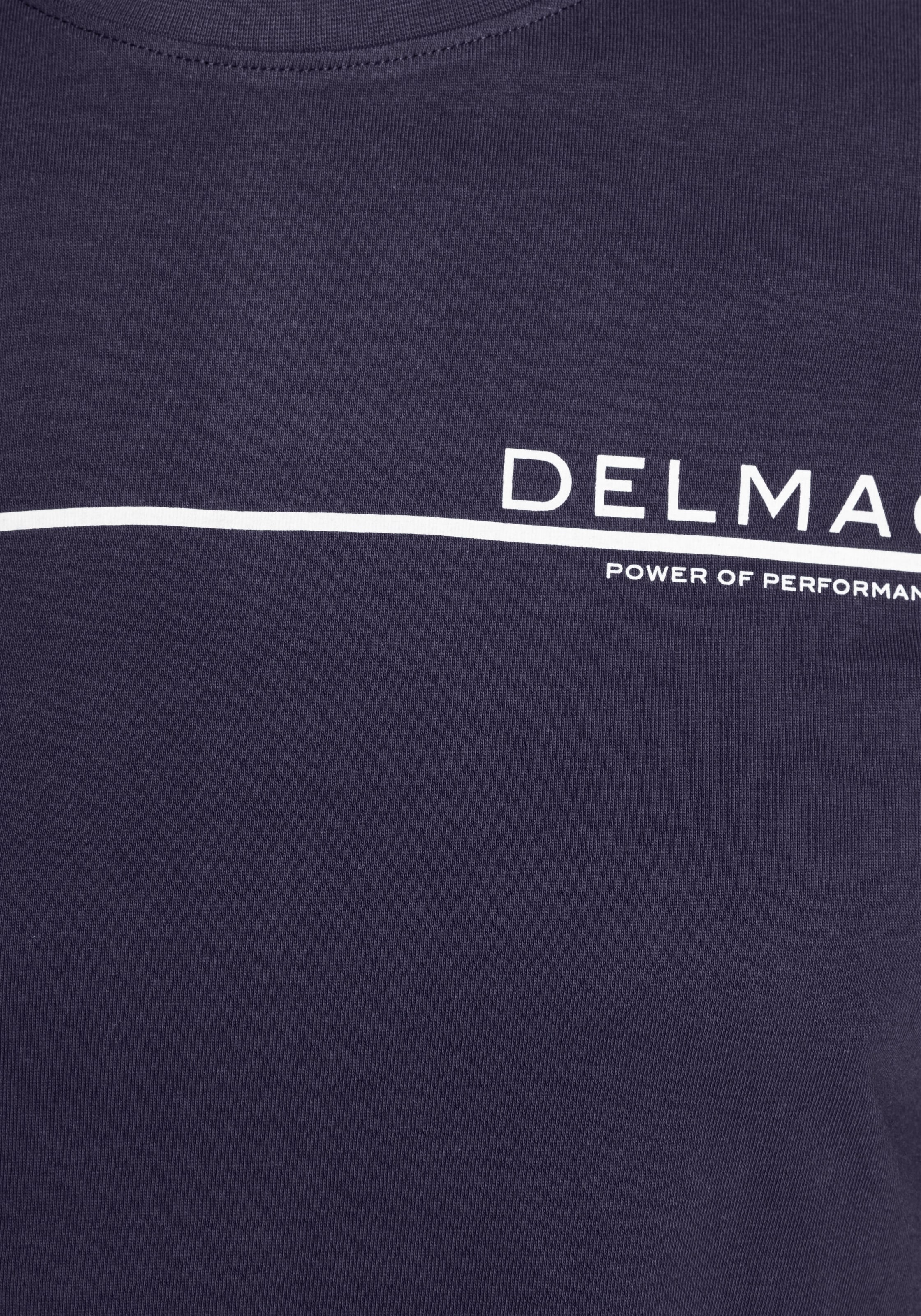 DELMAO T-Shirt, Kurzarm, mit coolem Print, Rundhalsausschnitt, aus 100% Baumwolle