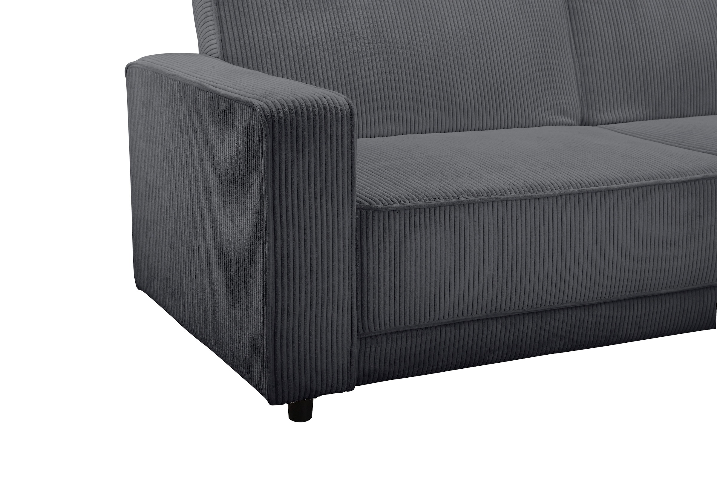 Dorel Home 3-Sitzer »Allie Schlafsofa 225 cm«, Bett-Funktion (108/190cm), trendiger Cord o. pflegeleichter Velours