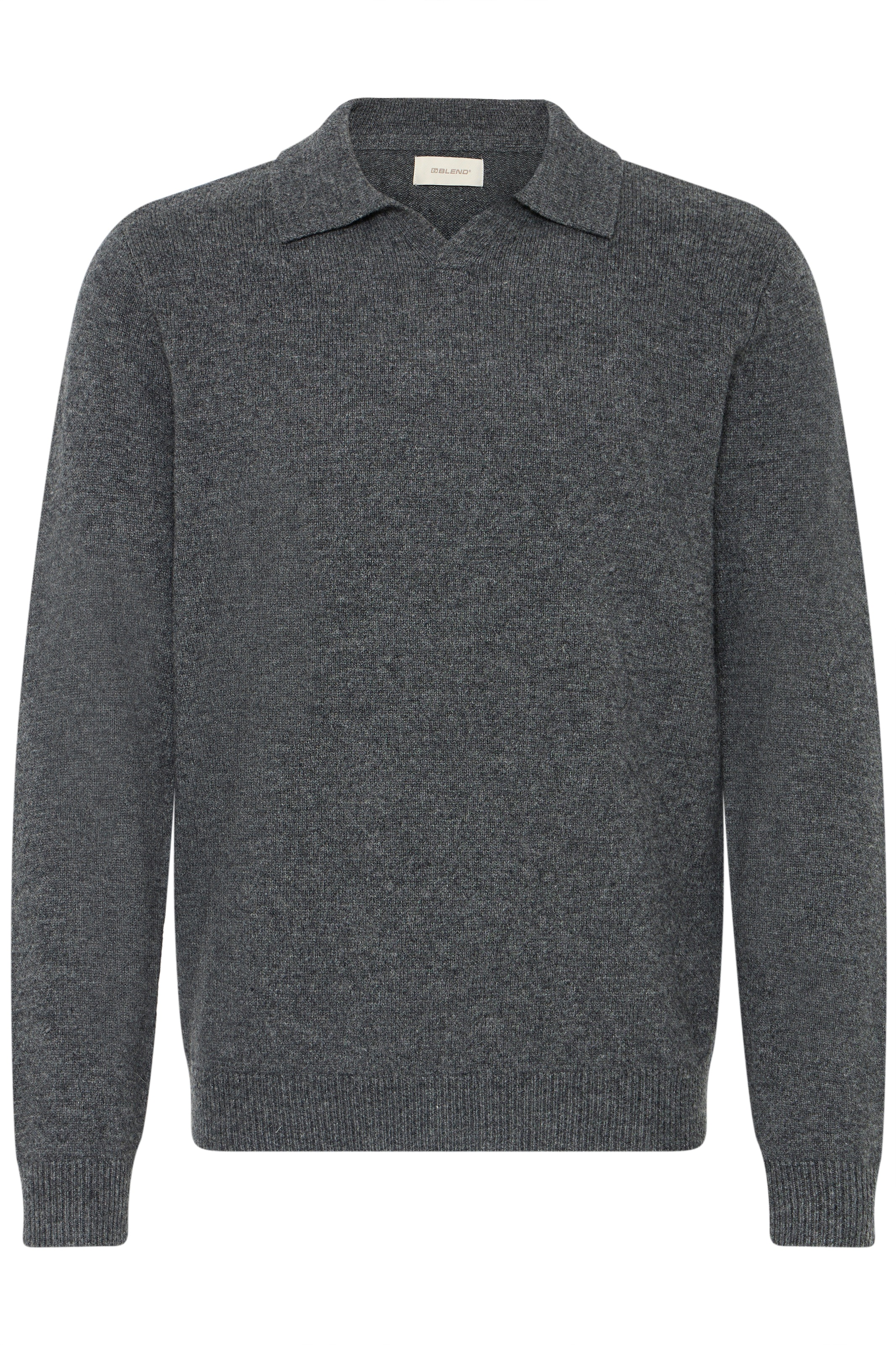 Blend Polokragenpullover »BHBRANKO POLO SPLITN.« aus Wolle und Nylon, Regular Fit, hüftlange Schnittform