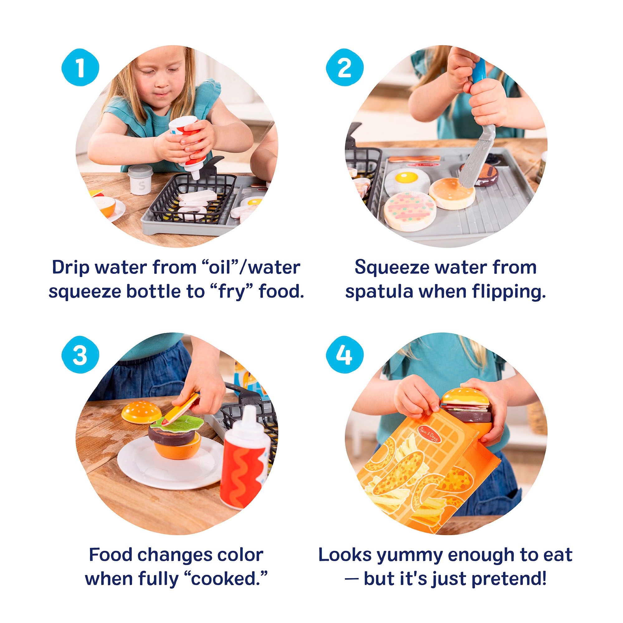 Spin Master Kinder-Grill »Melissa & Doug Water WOW Grill«, mit Farbwechseleffekt