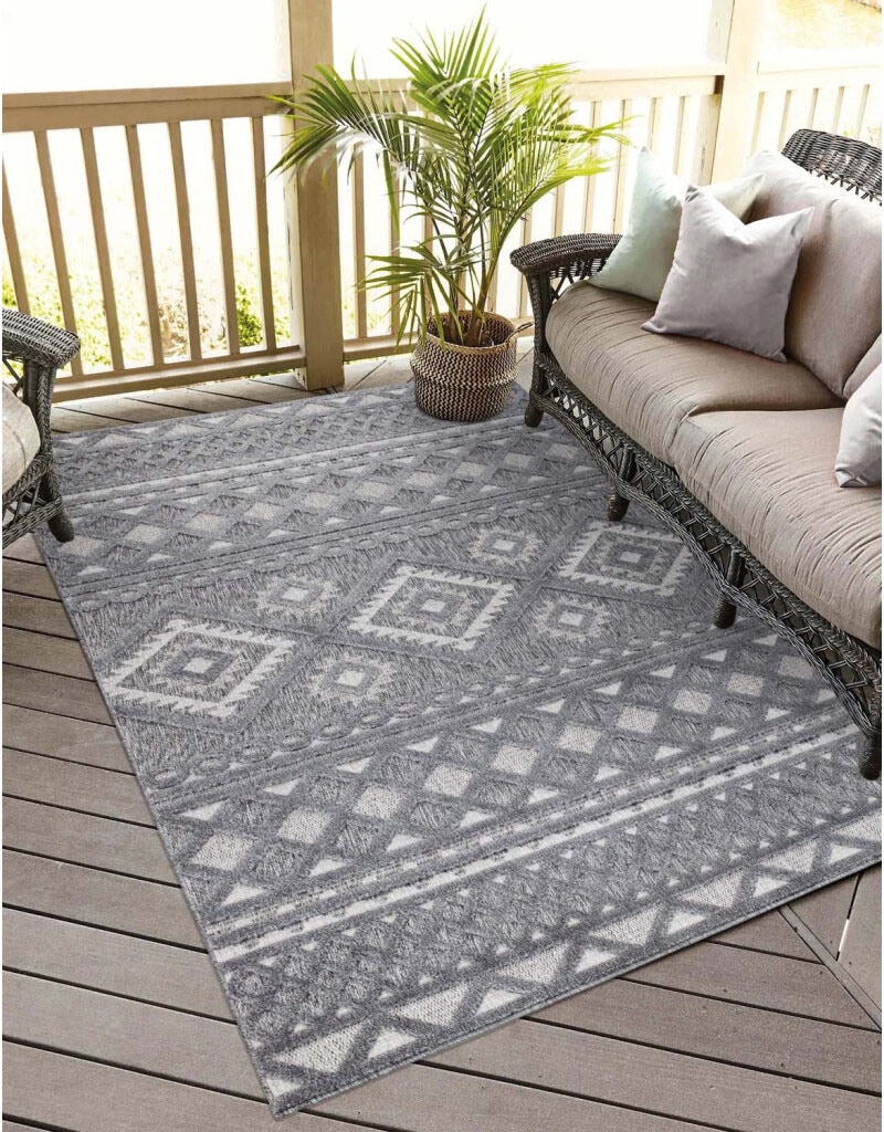 Carpet City Teppich »In-& Outdoorteppich Santorini 435, 3D-Effekt, Boho-Loo günstig online kaufen