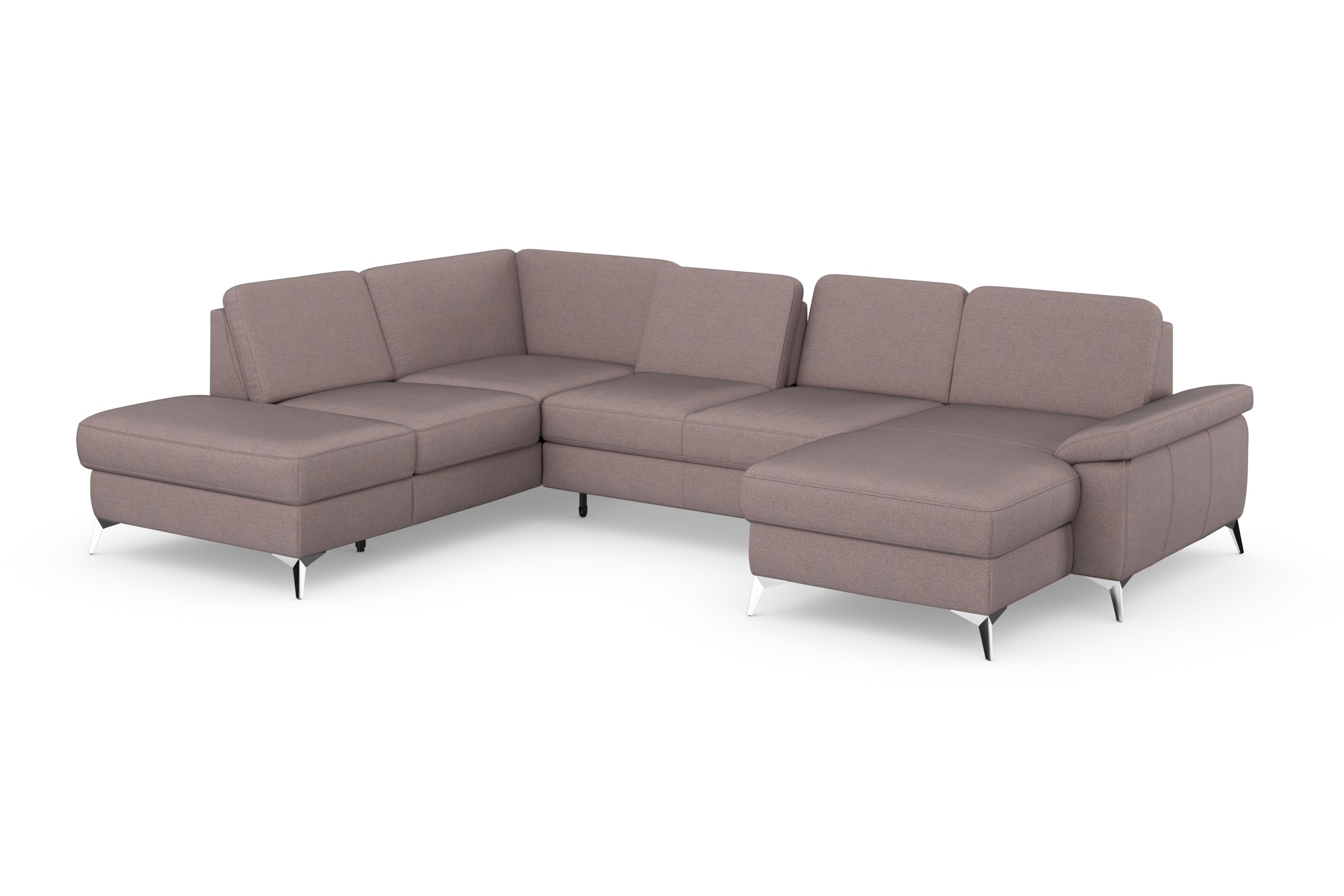 sit&more Wohnlandschaft »Padua U-Form«, inklusive Sitztiefenverstellung, Armteilfunktion und Federkern