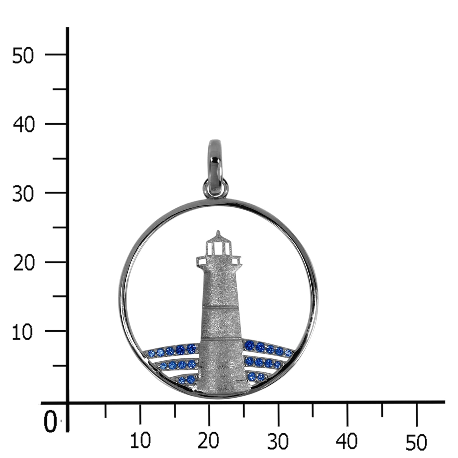 OSTSEE-SCHMUCK Kettenanhänger »Ostsee-Schmuck Anhänger Leuchtturm 30 mm«, (1 tlg.)