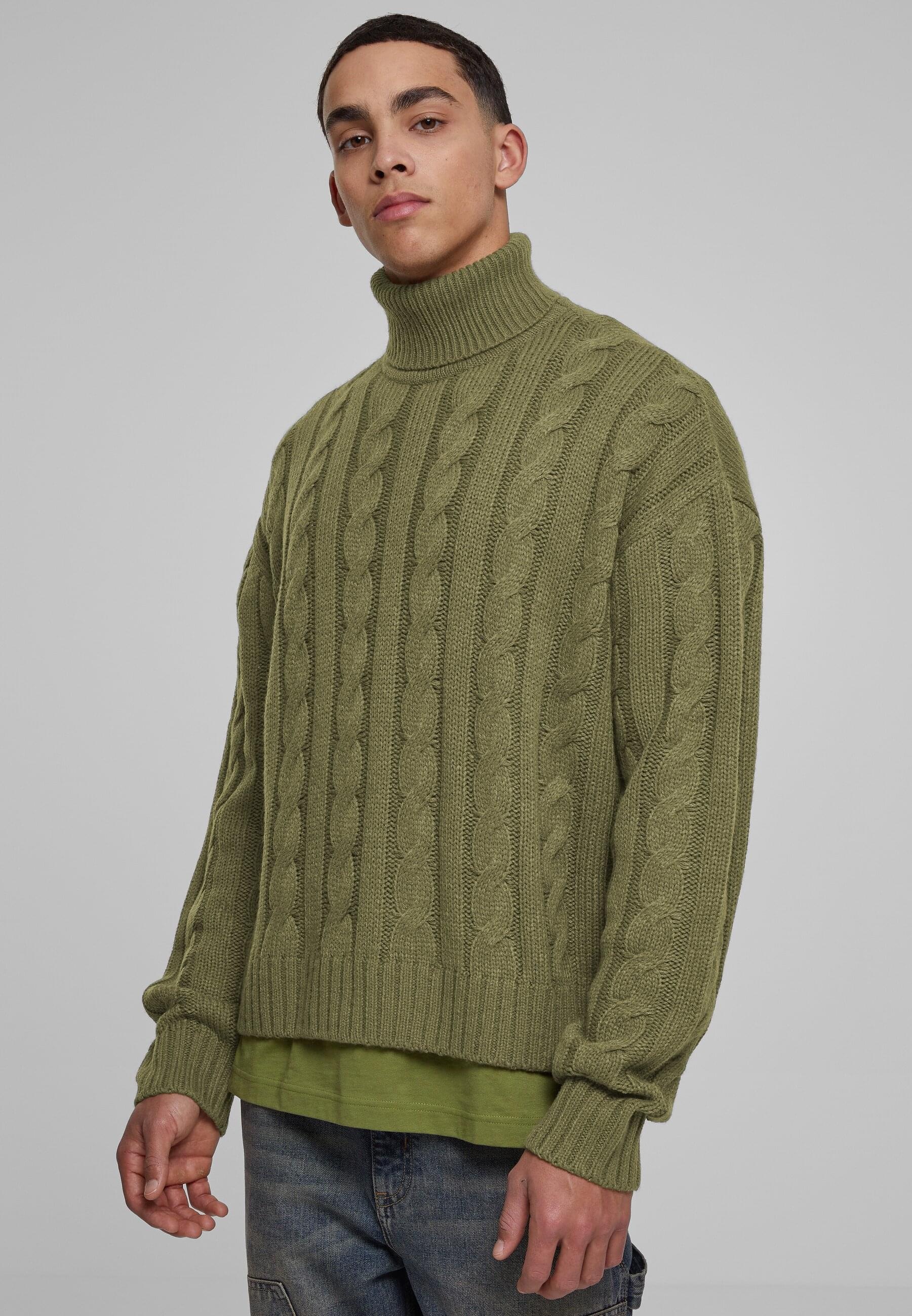 URBAN CLASSICS Rundhalspullover »Urban Classics Herren Boxy Roll Neck Sweater« 1 Stk. tlg.