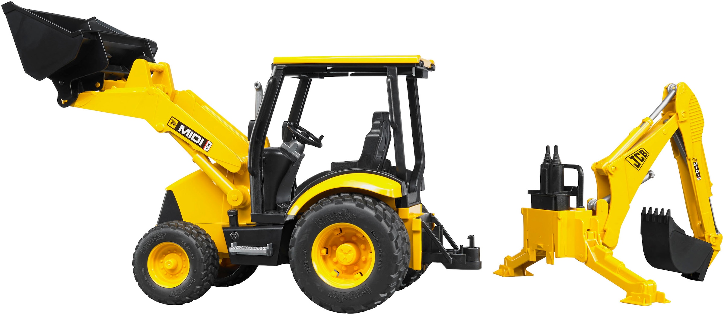 Bruder® Spielzeug-Bagger »JCB Midi CX Baggerlader (02427)«, Made in Europe
