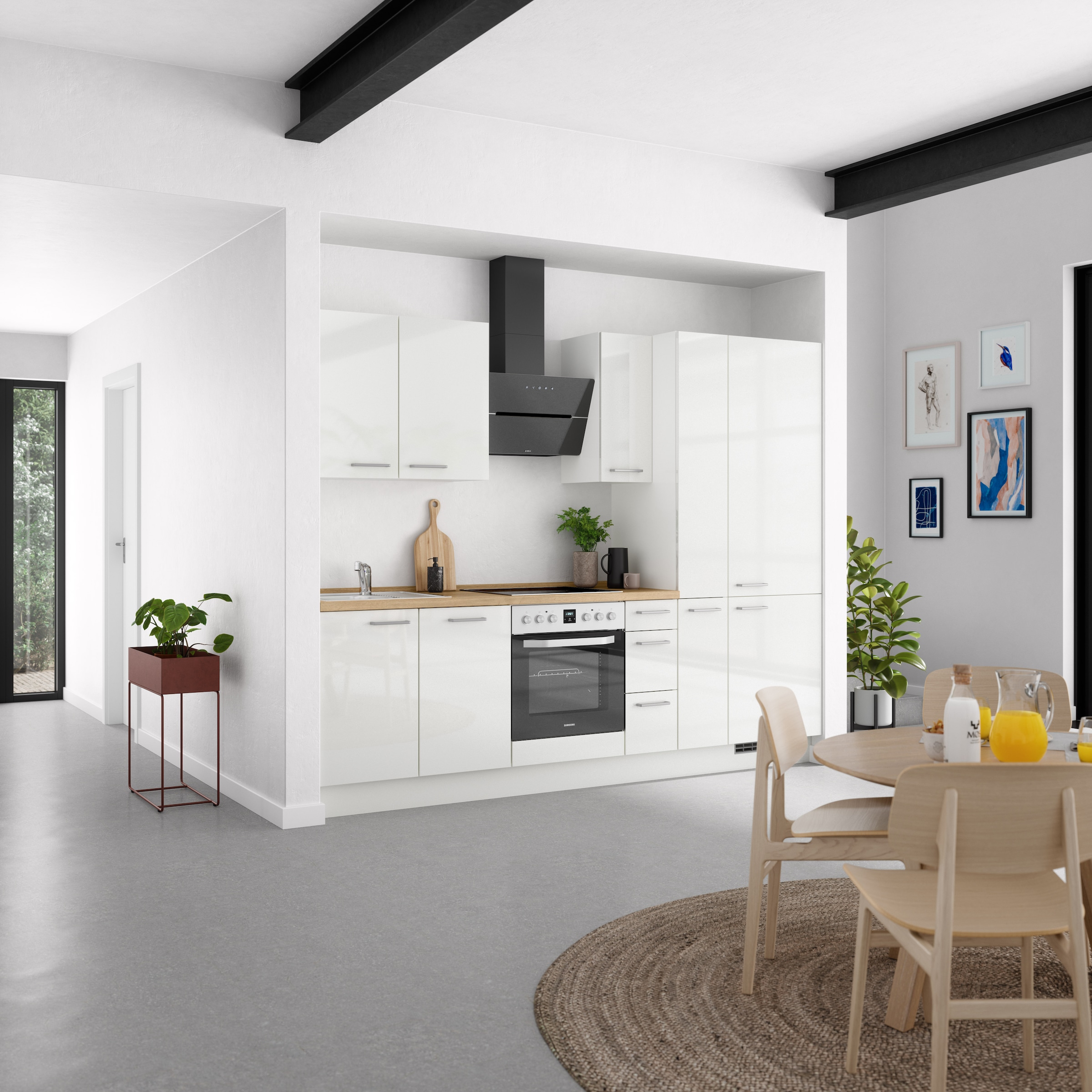 nobilia® Küchenzeile »"Flash II"«, vormontiert, Ausrichtung wählbar, Breite 270 cm, wahlw. mit E-Geräten
