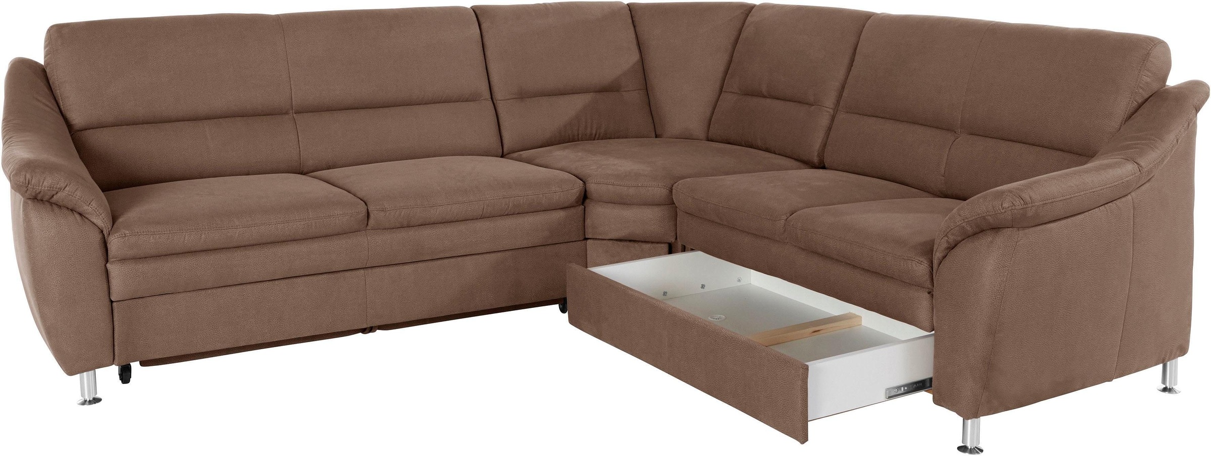Places of Style Ecksofa »Cardoso L-Form«, mit Trapezecke für mehr Sitzkomfort, wahlweise auch mit Bettfunktion