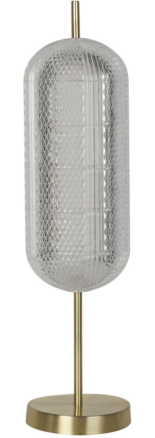 Searchlight LED Tischleuchte »Kapsel-LED-Tischleuchte, Satiniertes Messing & Acryl« LED-Modul 1 Stk.
