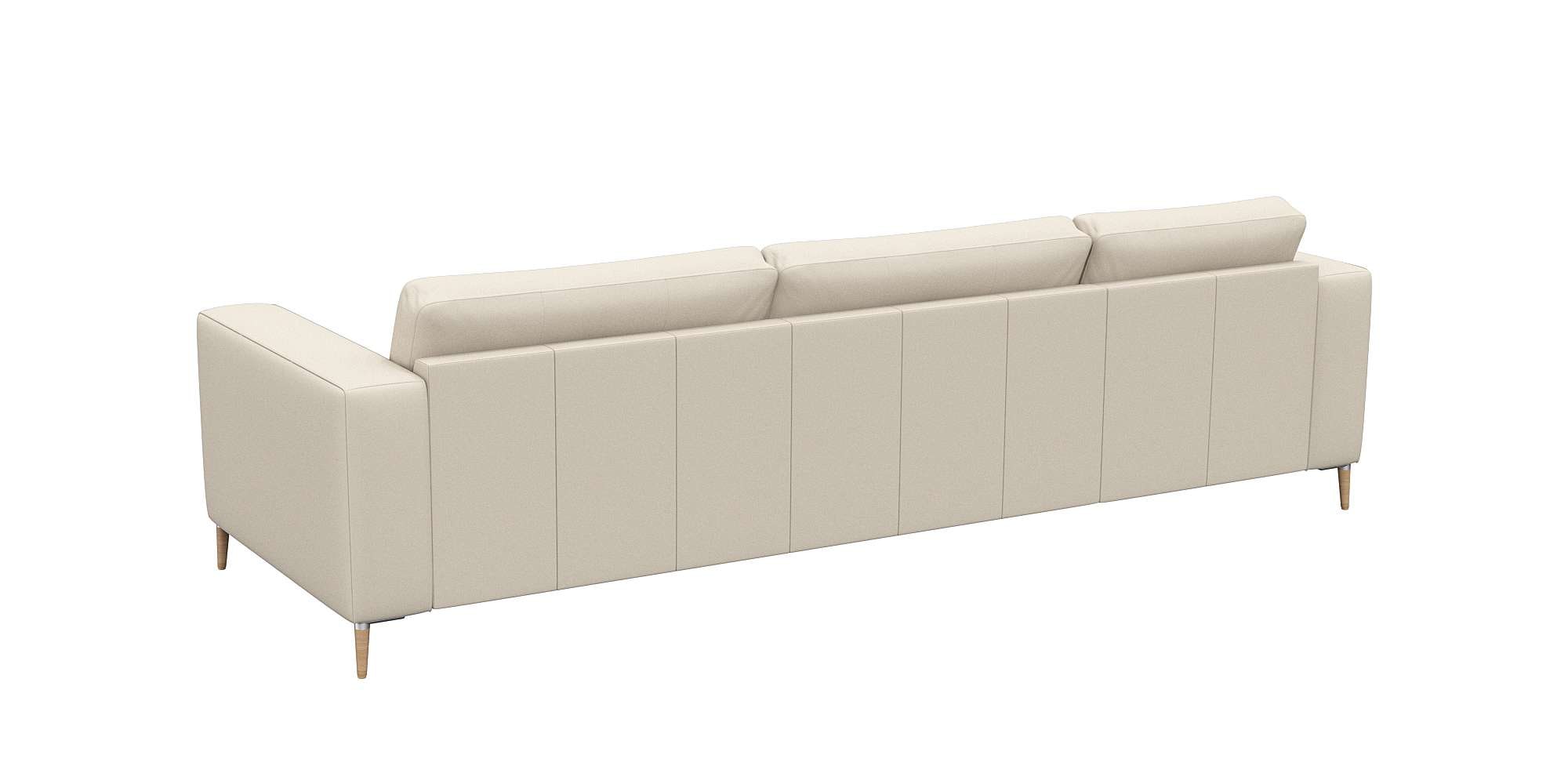 FLEXLUX Ecksofa »Fiore, Sitzaufbau mit hochwertigem Kaltschaum für mehr Sitzkomfort«, breite Armlehnen, L-Form, Füße Alu+ Eiche