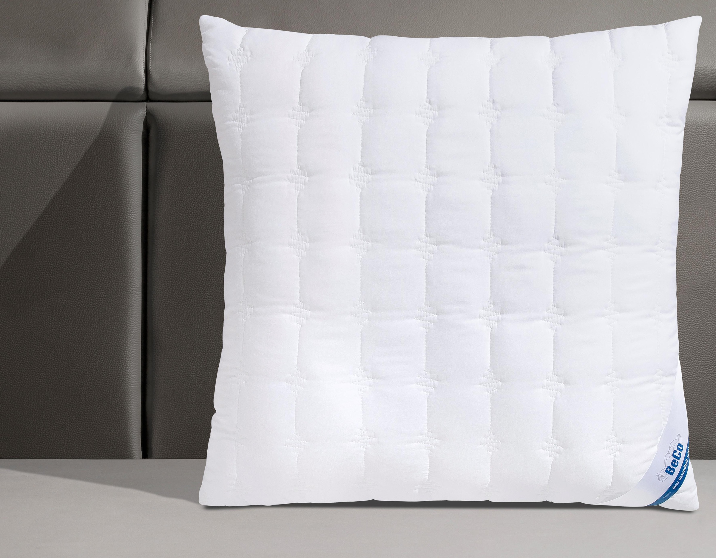 Beco Microfaserkissen »Kopfkissen Medibett Cotton (1 oder und Bezug: in Mix Faserbällchen, bequem Toller bestellen und Microfaser 80x80 Polyester Soft, Baumwolle Baumwolle, St.), schnell cm«, Füllung: 40x80 aus 