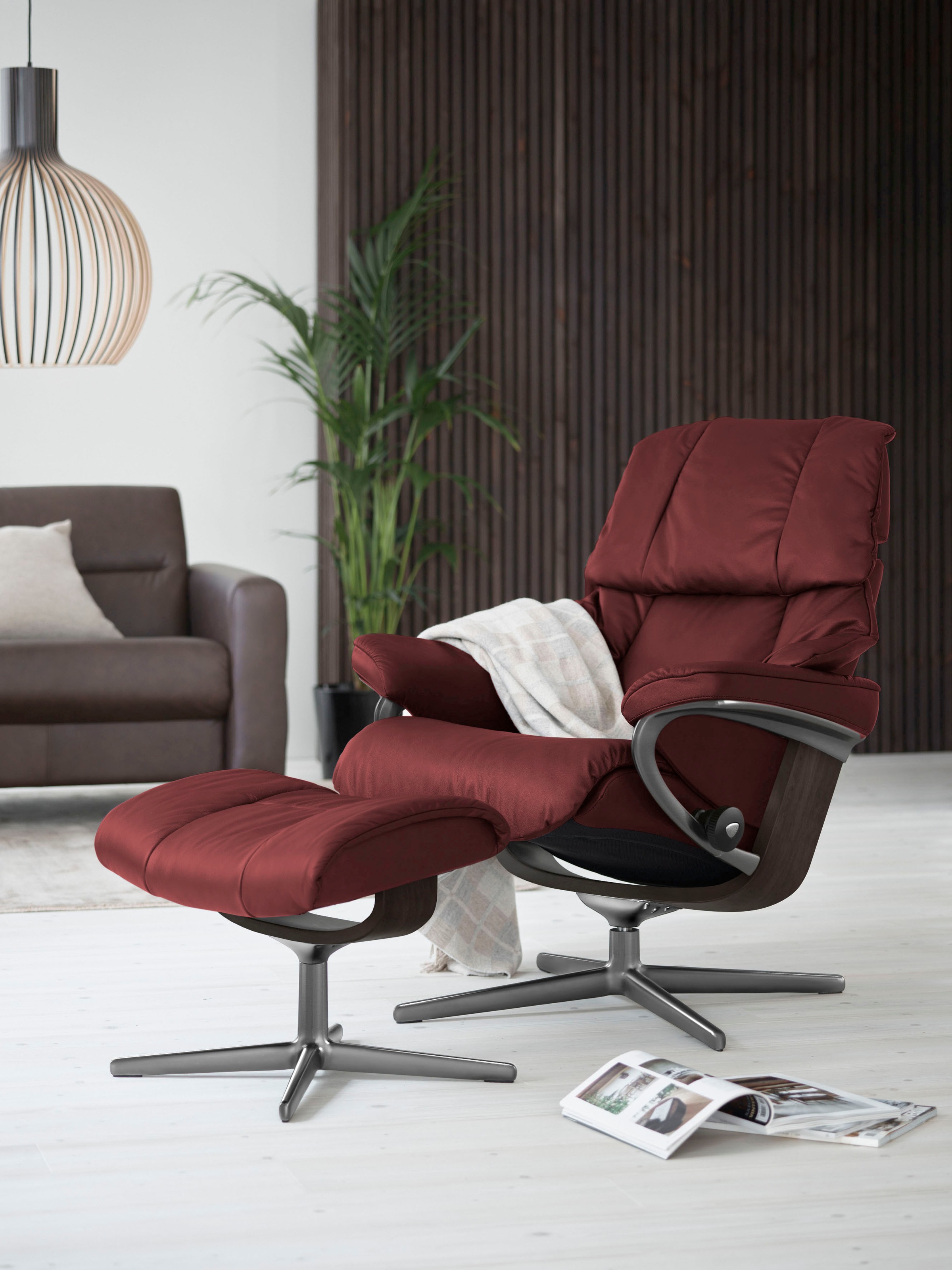 Stressless® Fußhocker »Reno«, mit Cross Base, Größe S, M & L, Holzakzent Wenge