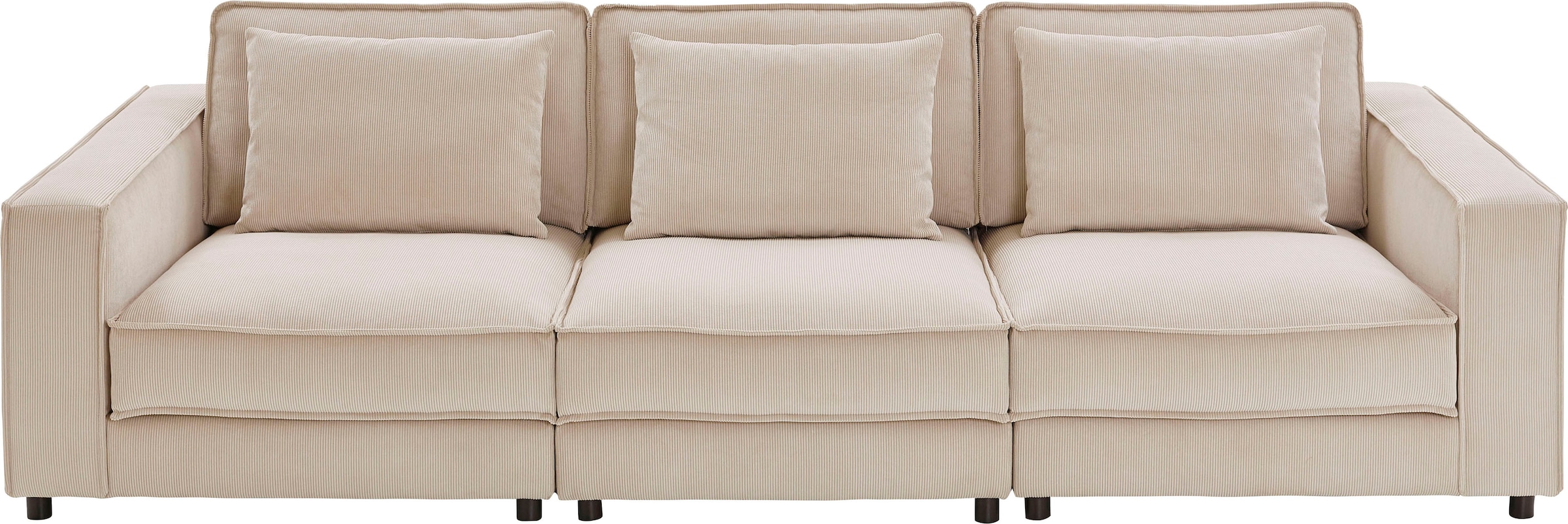 ATLANTIC home collection 3-Sitzer »Valan« XXL-Sitzfläche, mit Cord-Bezug, frei stellbar, mit Wellenunterfederung