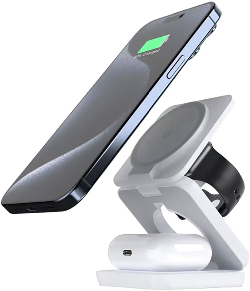 Technaxx Smartphone-Ladegerät »Faltbare kabellose 3in1 Schnellladestation TX-316«