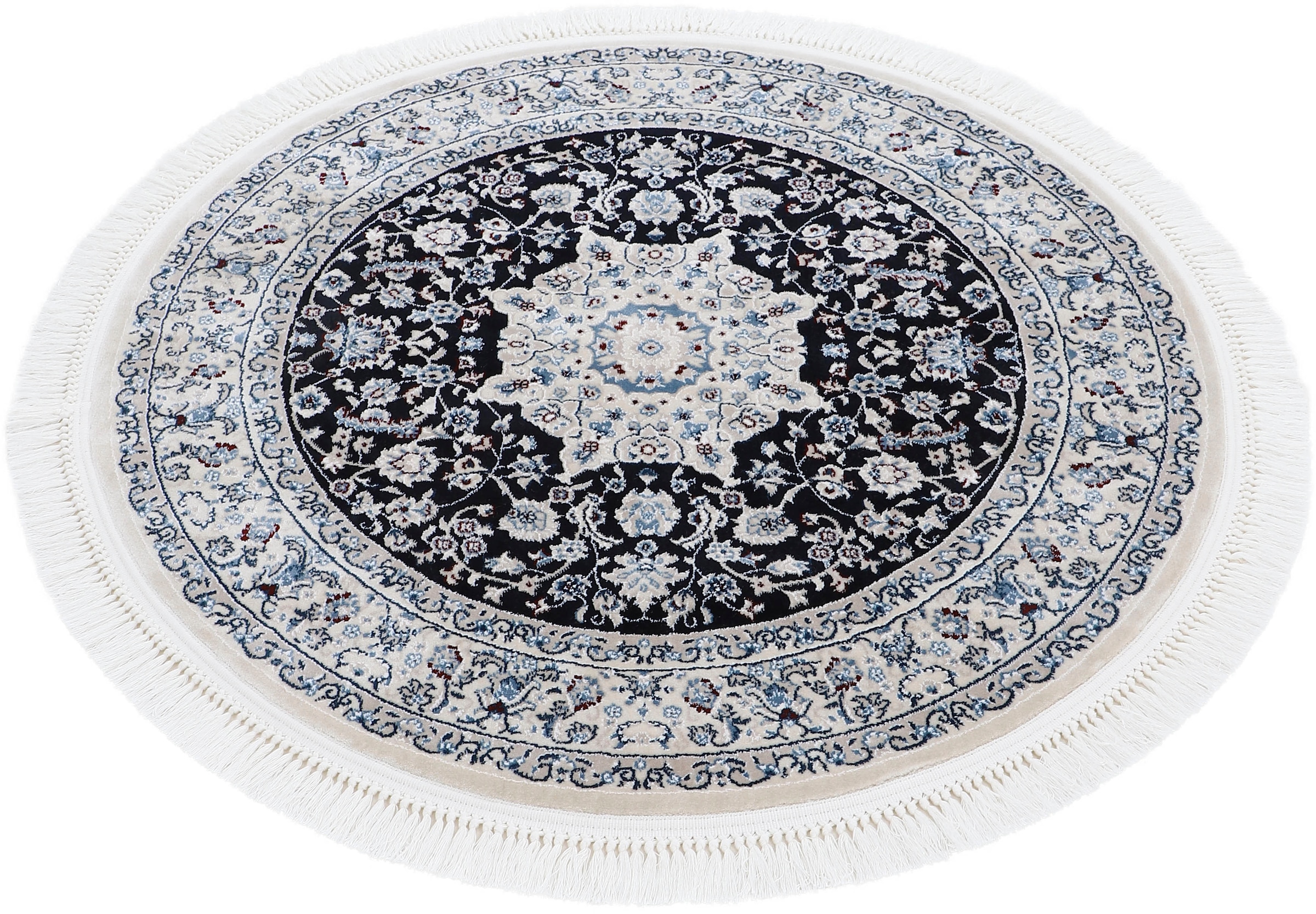 carpetfine Teppich »Nain Diane«, rund, 8 mm Höhe, Kurzflorteppich, Orient Look